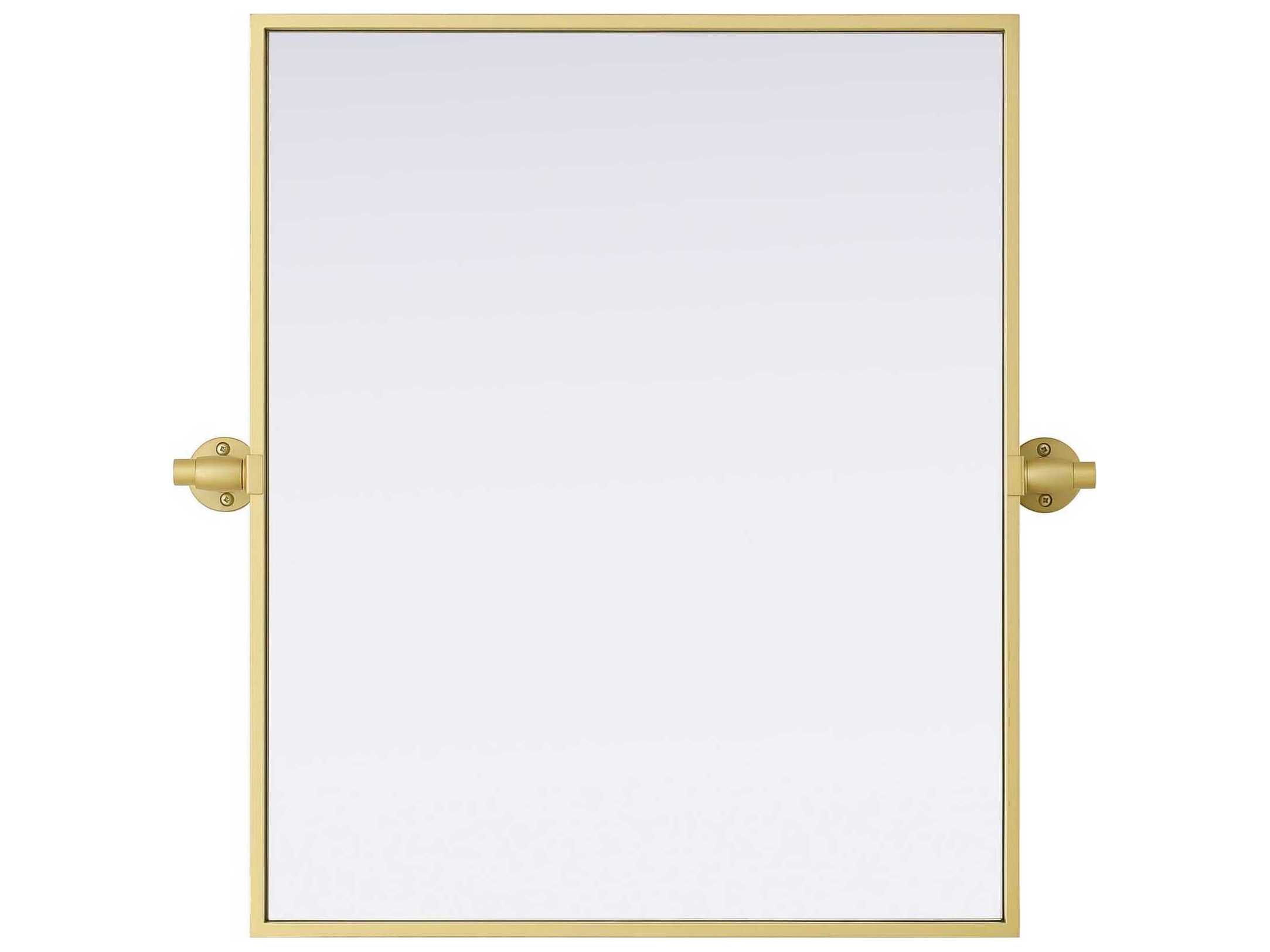 Elegant Lighting Amoura Brass Rectangular Wall Mirror