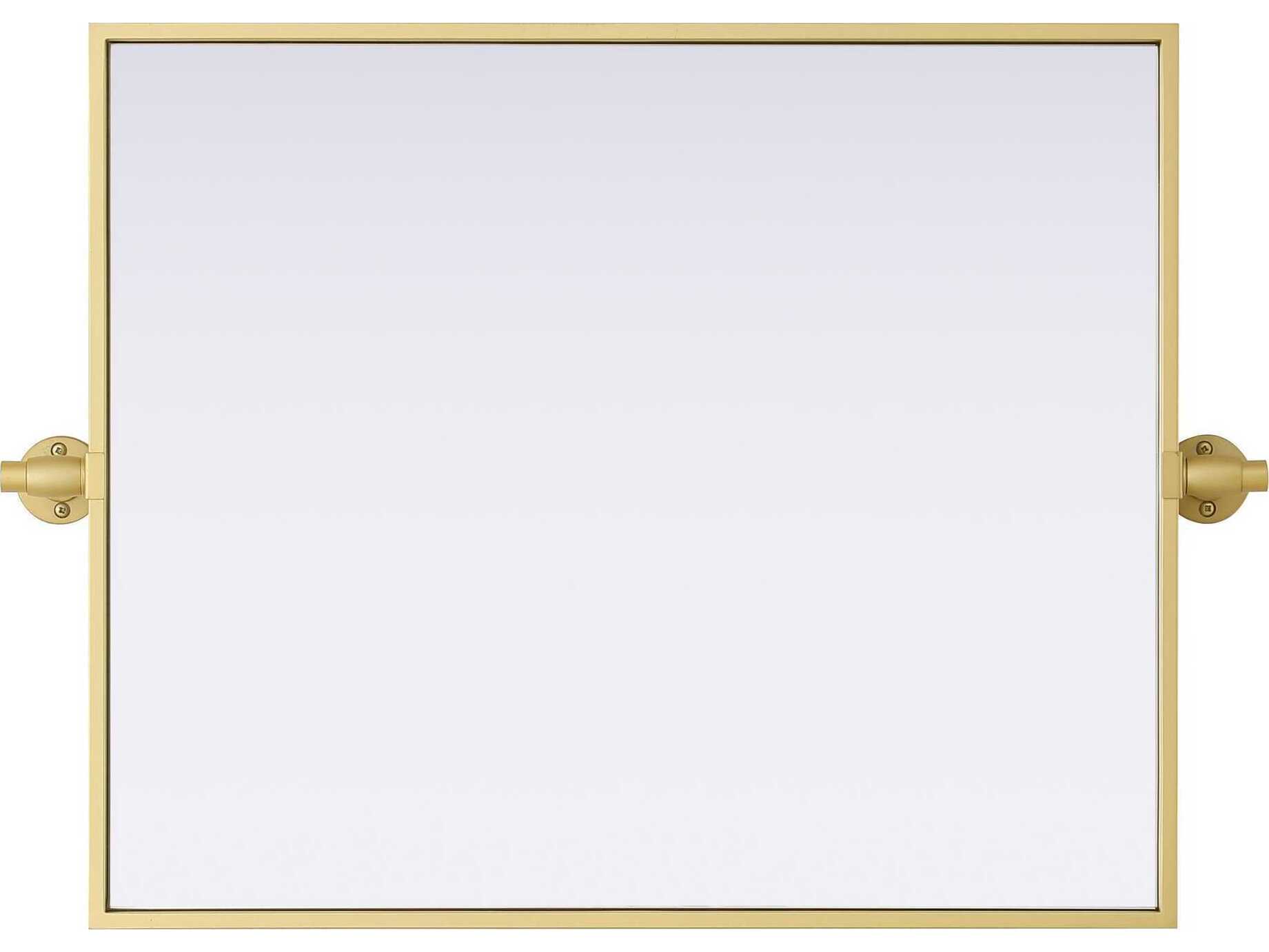 Elegant Lighting Amoura Brass Rectangular Wall Mirror