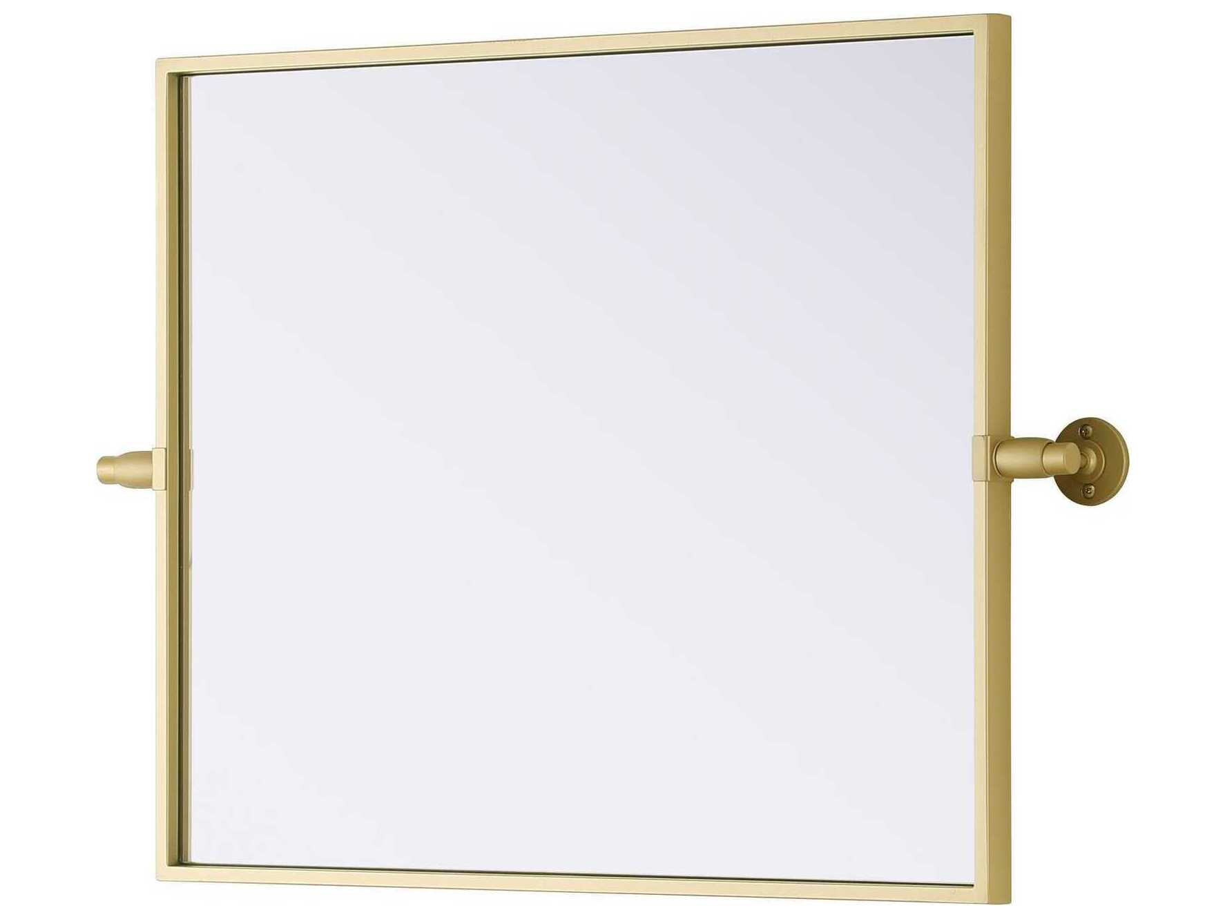 Elegant Lighting Amoura Brass Rectangular Wall Mirror