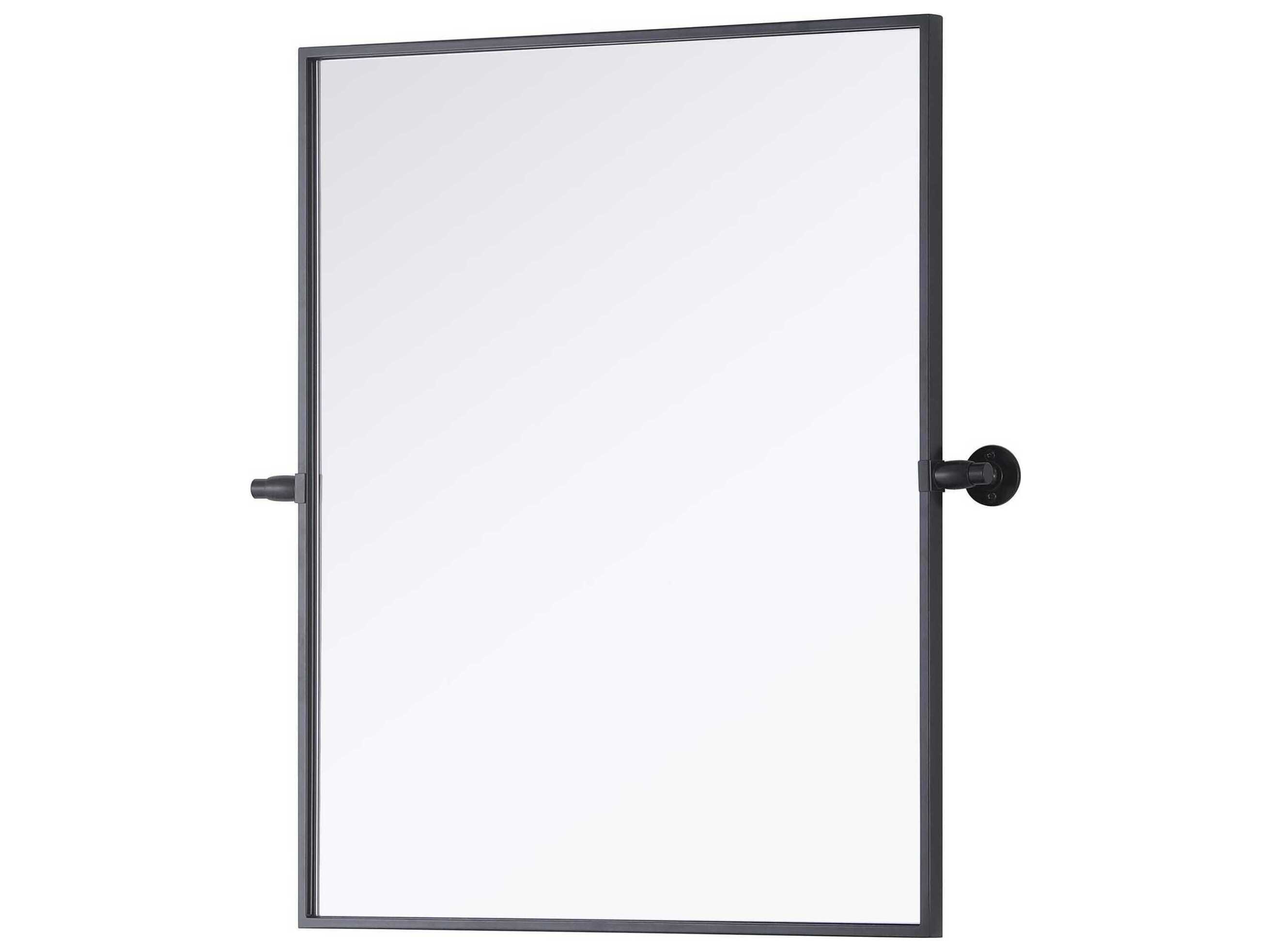 Elegant Lighting Amoura Black Rectangular Wall Mirror