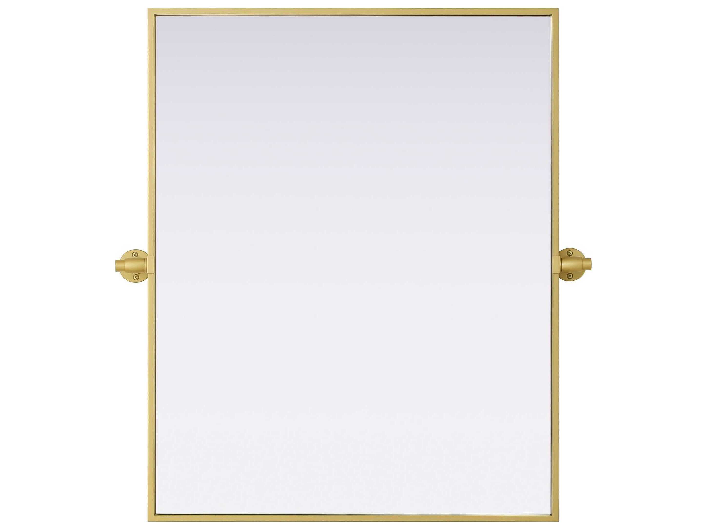 Elegant Lighting Amoura Brass Rectangular Wall Mirror