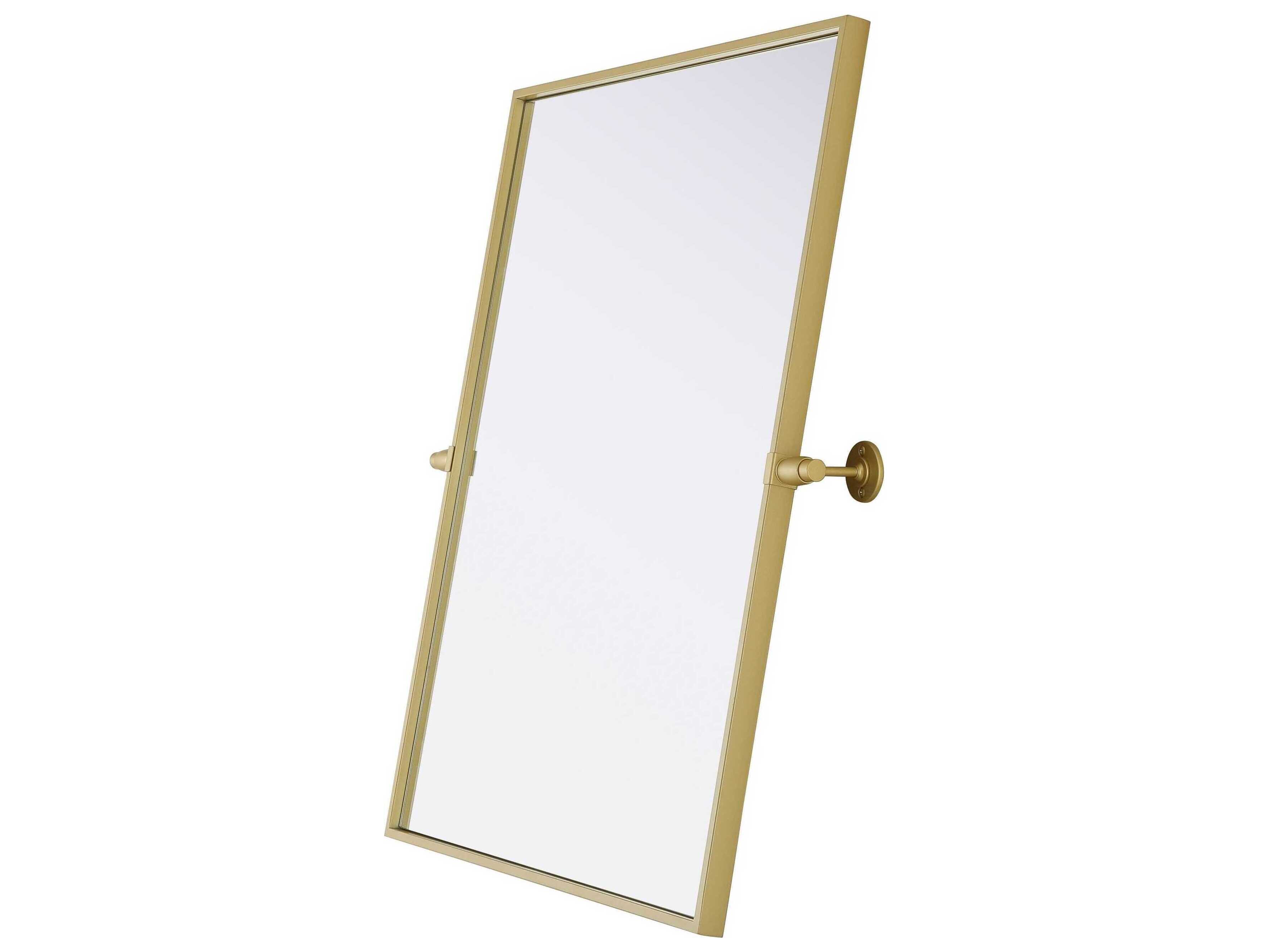 Elegant Lighting Amoura Brass Rectangular Wall Mirror