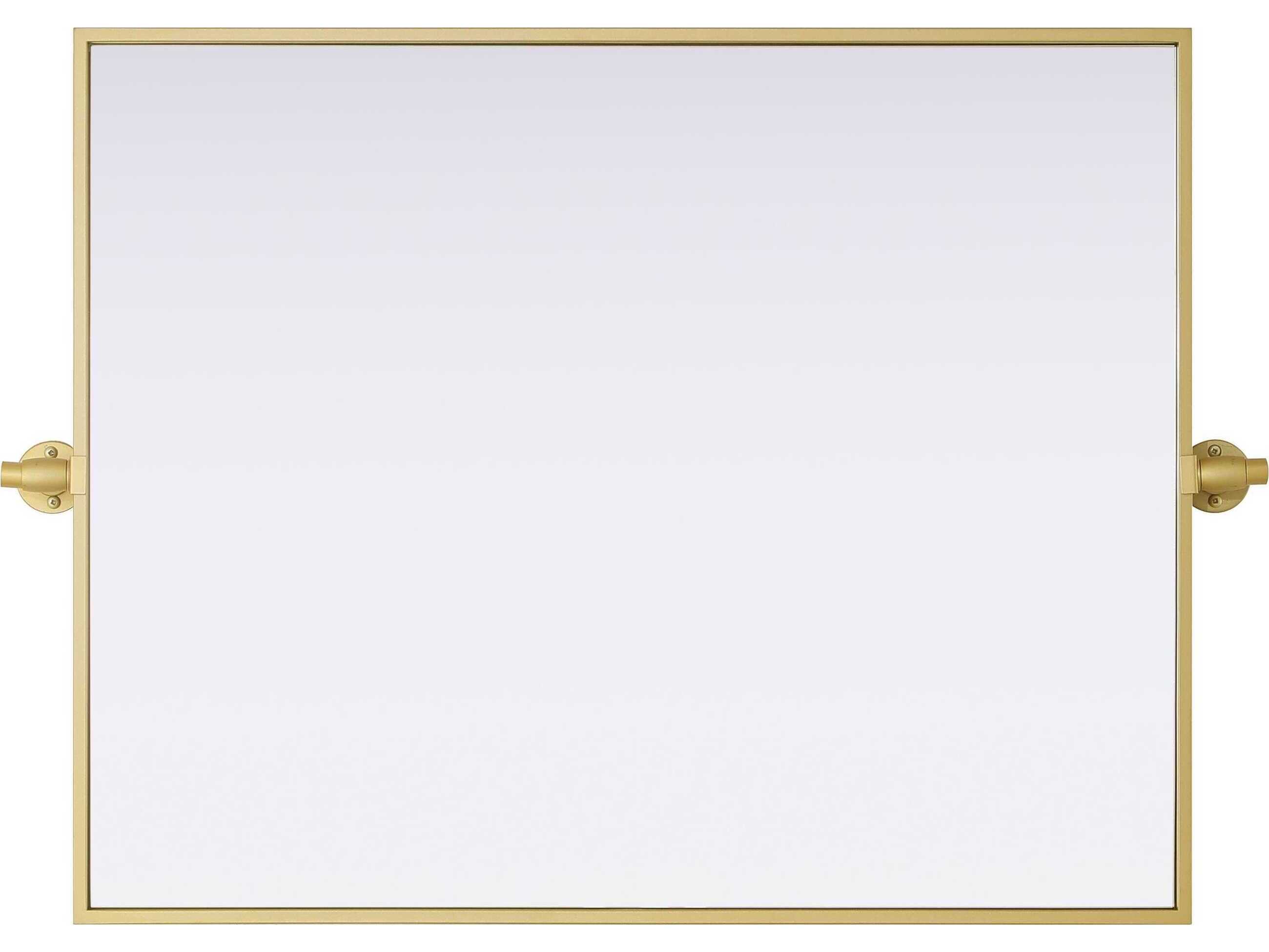 Elegant Lighting Amoura Brass Rectangular Wall Mirror