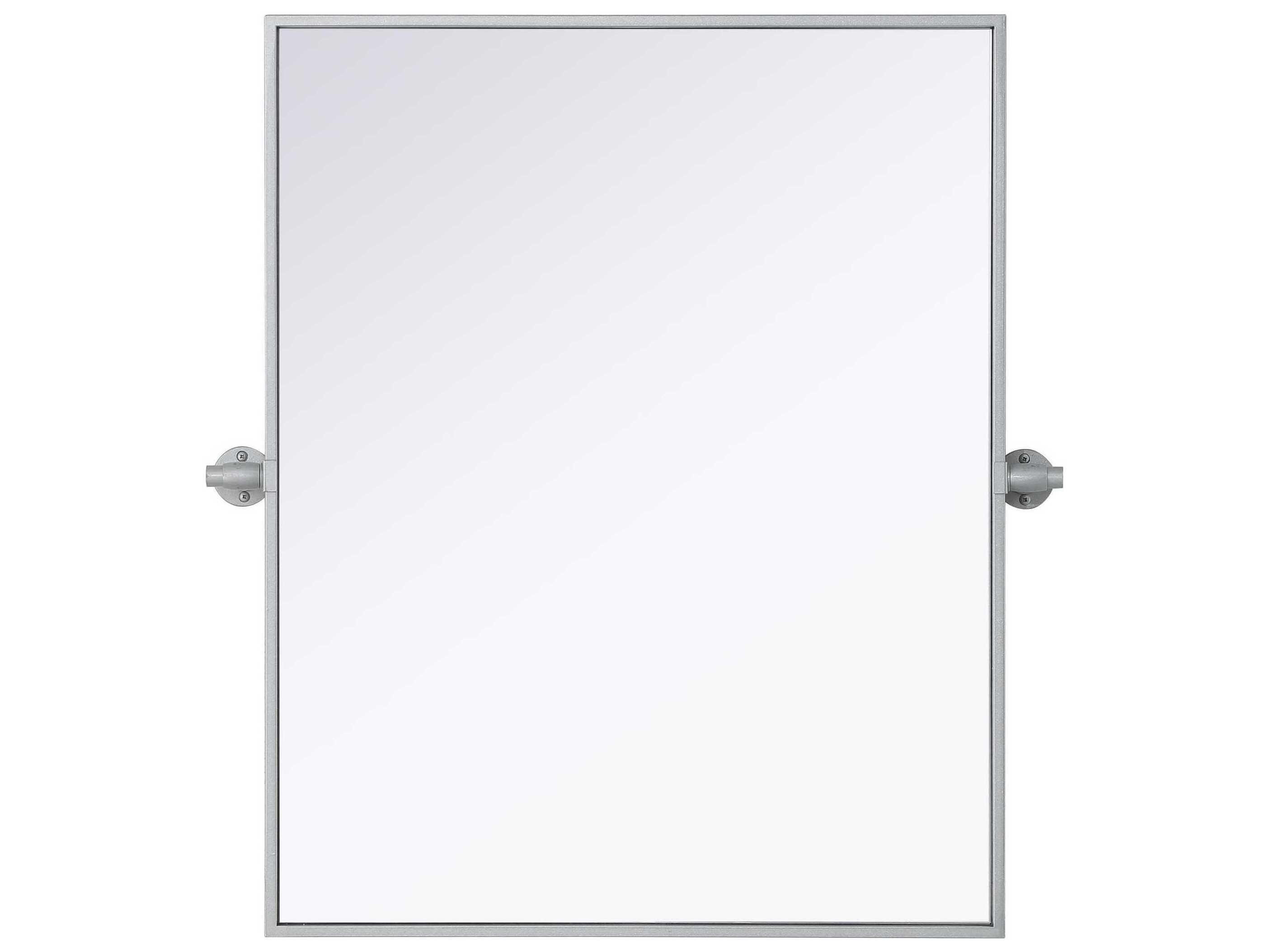 Elegant Lighting Amoura Silver Rectangular Wall Mirror