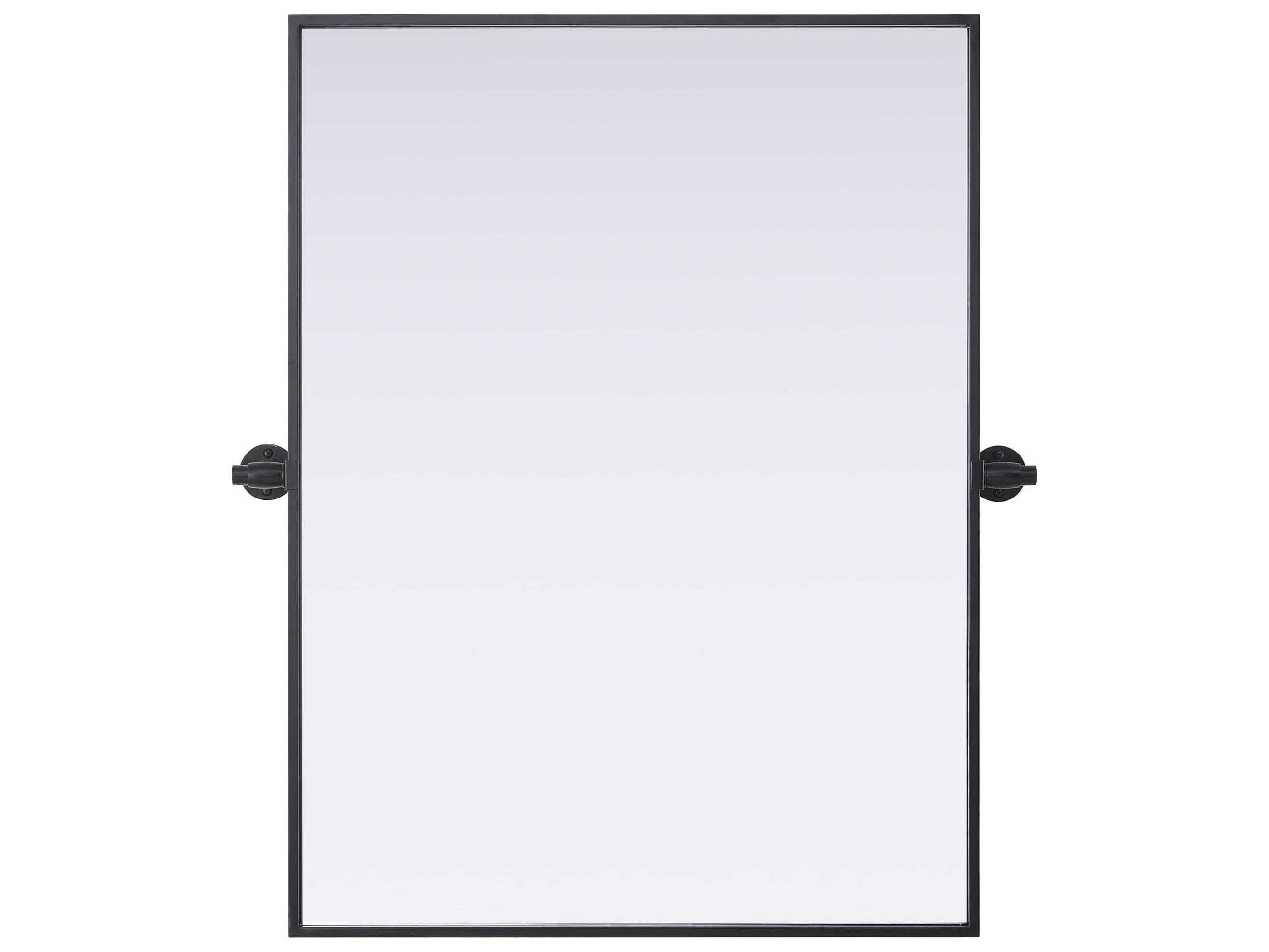 Elegant Lighting Amoura Black Rectangular Wall Mirror