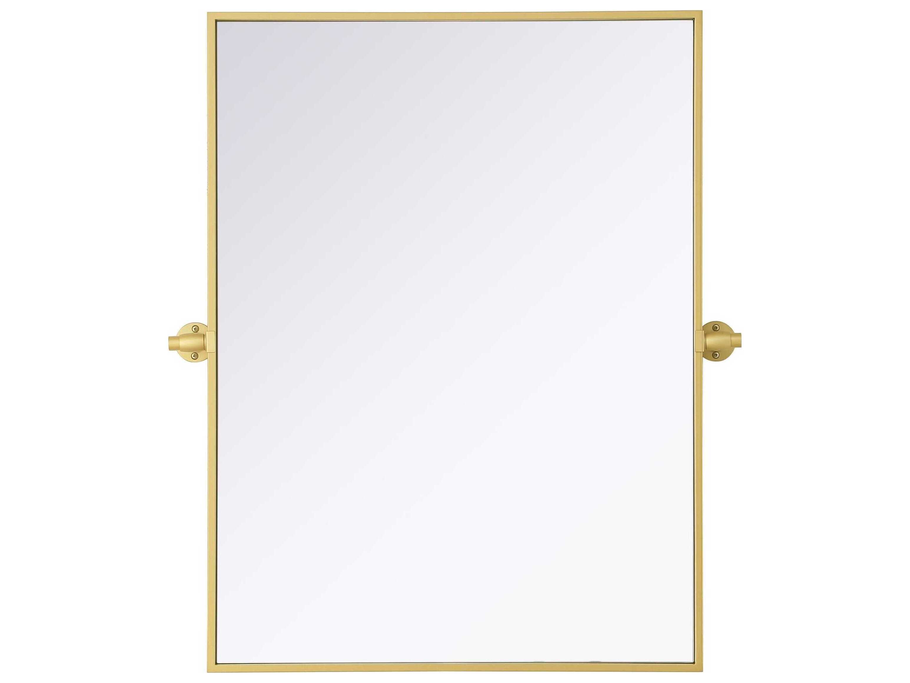 Elegant Lighting Amoura Brass Rectangular Wall Mirror