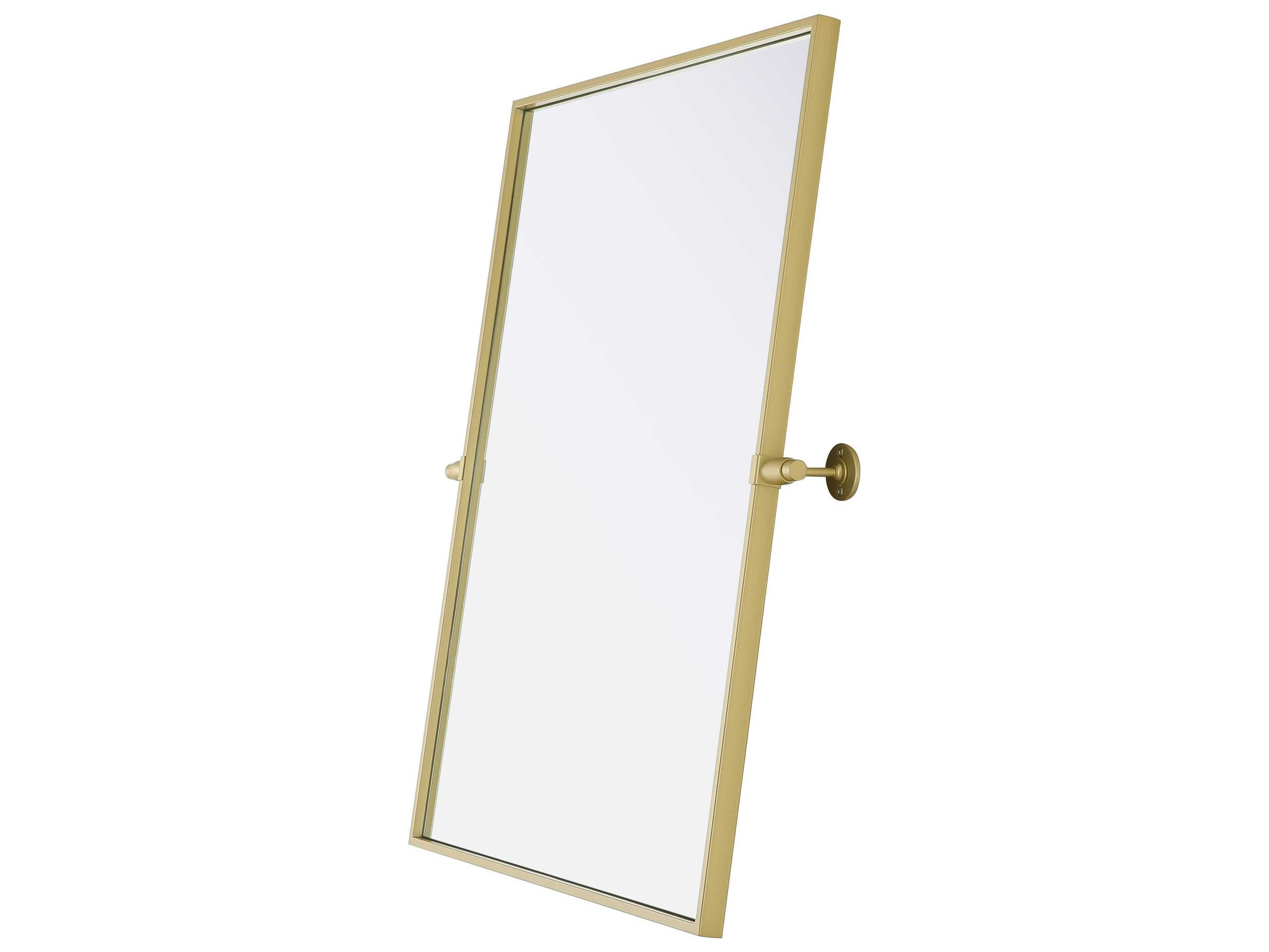 Elegant Lighting Amoura Brass Rectangular Wall Mirror