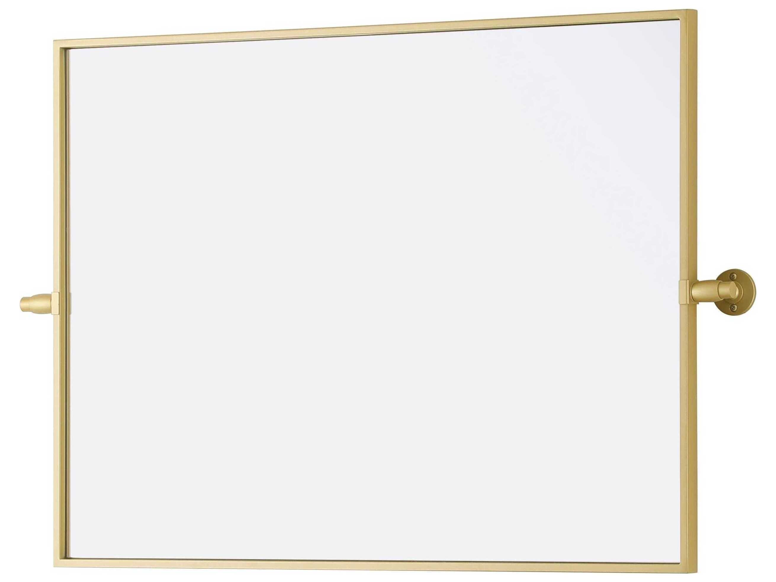 Elegant Lighting Amoura Brass Rectangular Wall Mirror