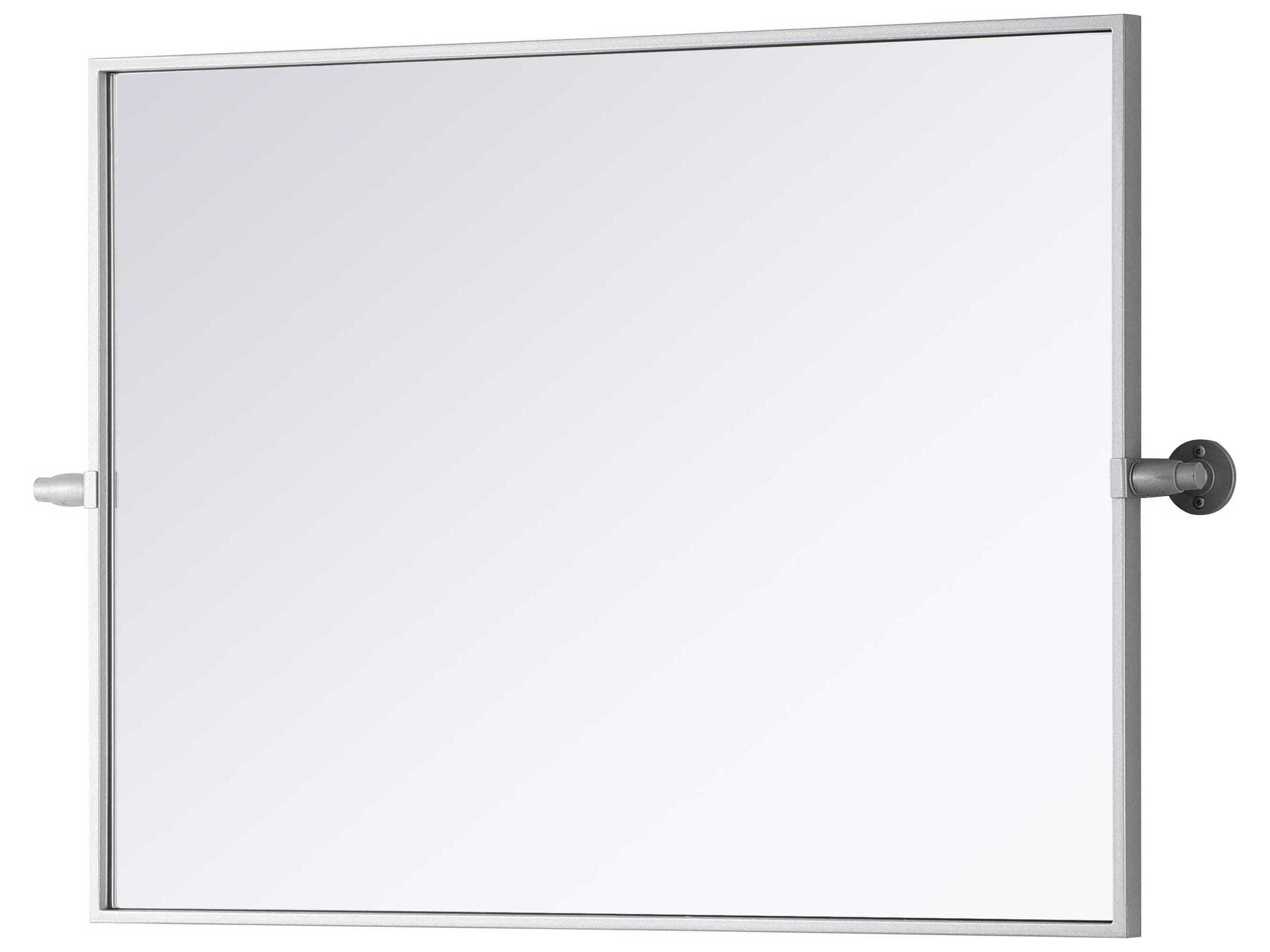 Elegant Lighting Amoura Silver Rectangular Wall Mirror