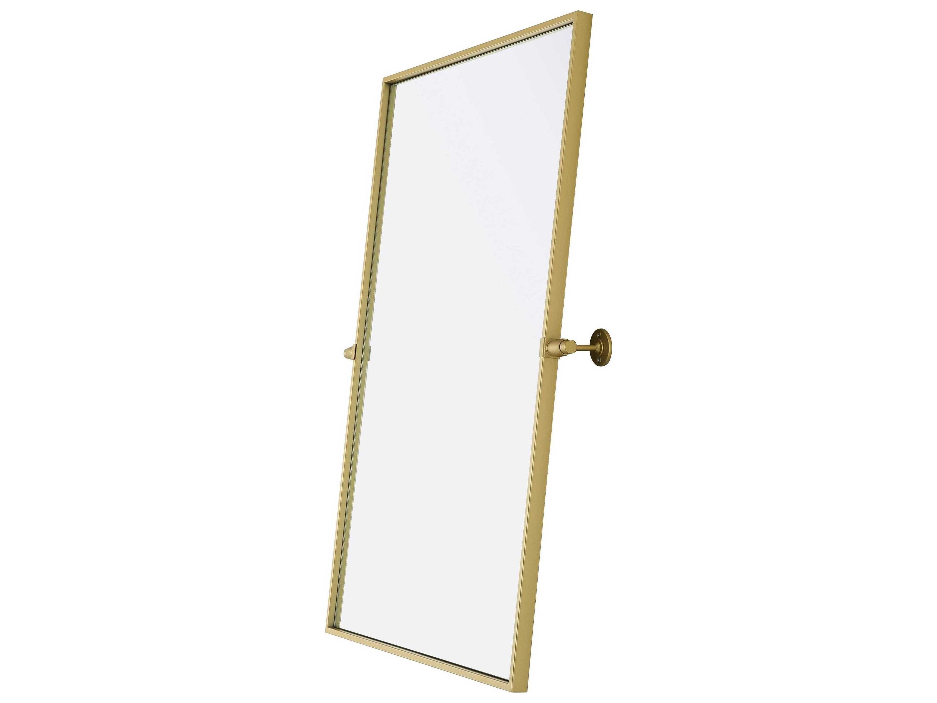 Elegant Lighting Amoura Brass Rectangular Wall Mirror