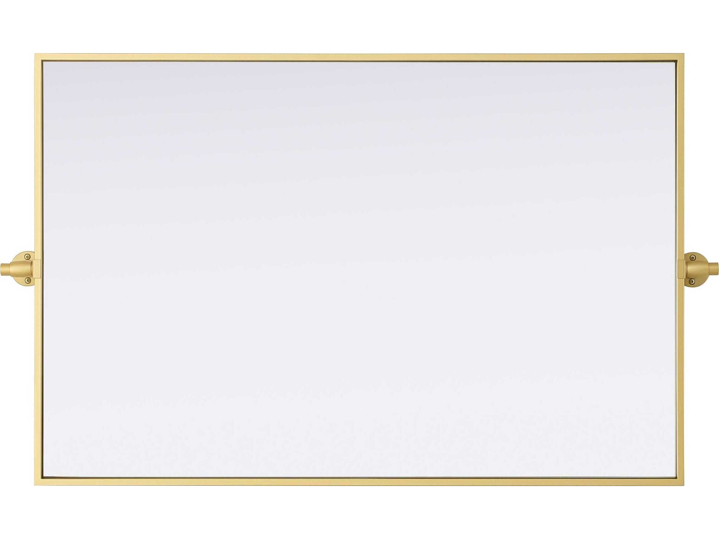 Elegant Lighting Amoura Brass Rectangular Wall Mirror