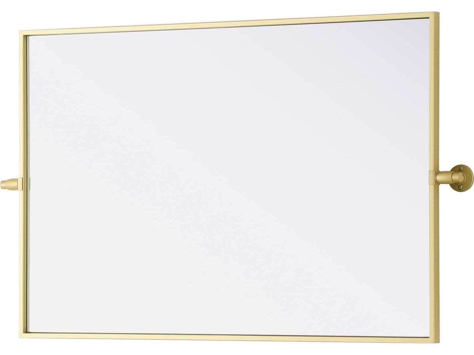 Elegant Lighting Amoura Brass Rectangular Wall Mirror