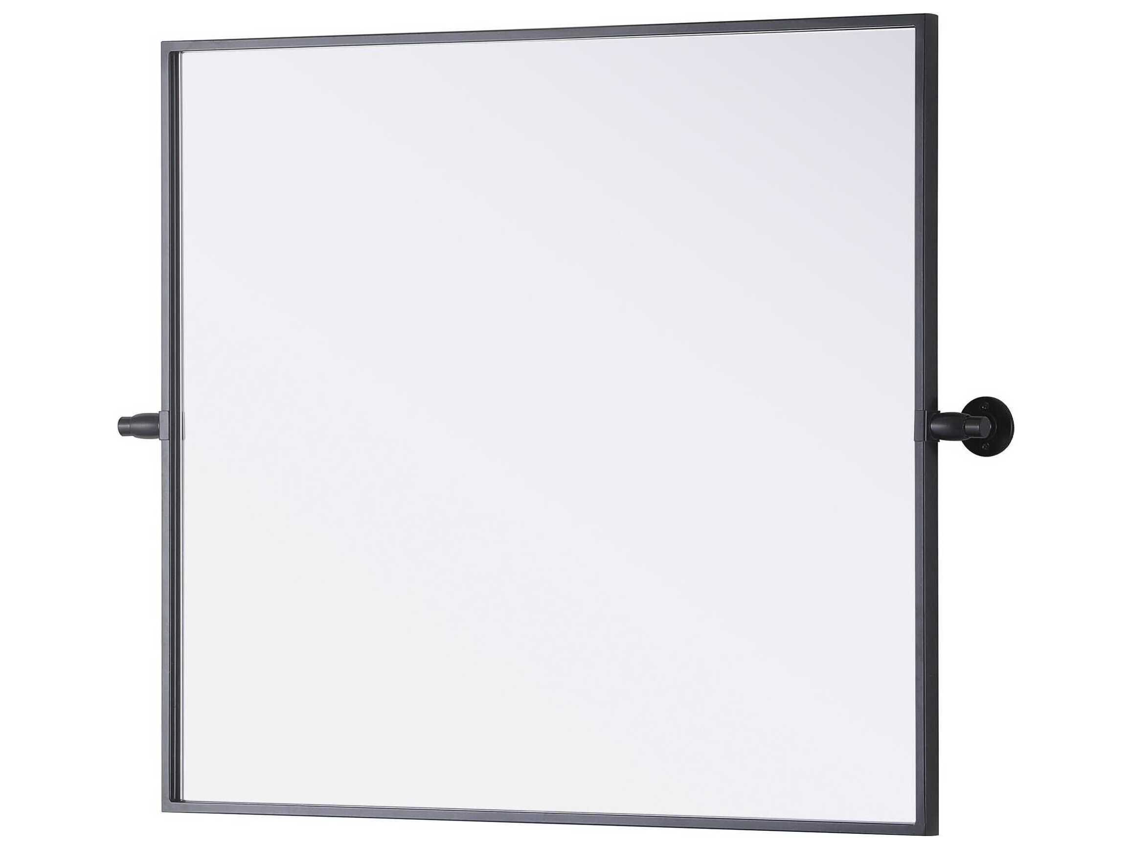 Elegant Lighting Amoura Black Rectangular Wall Mirror