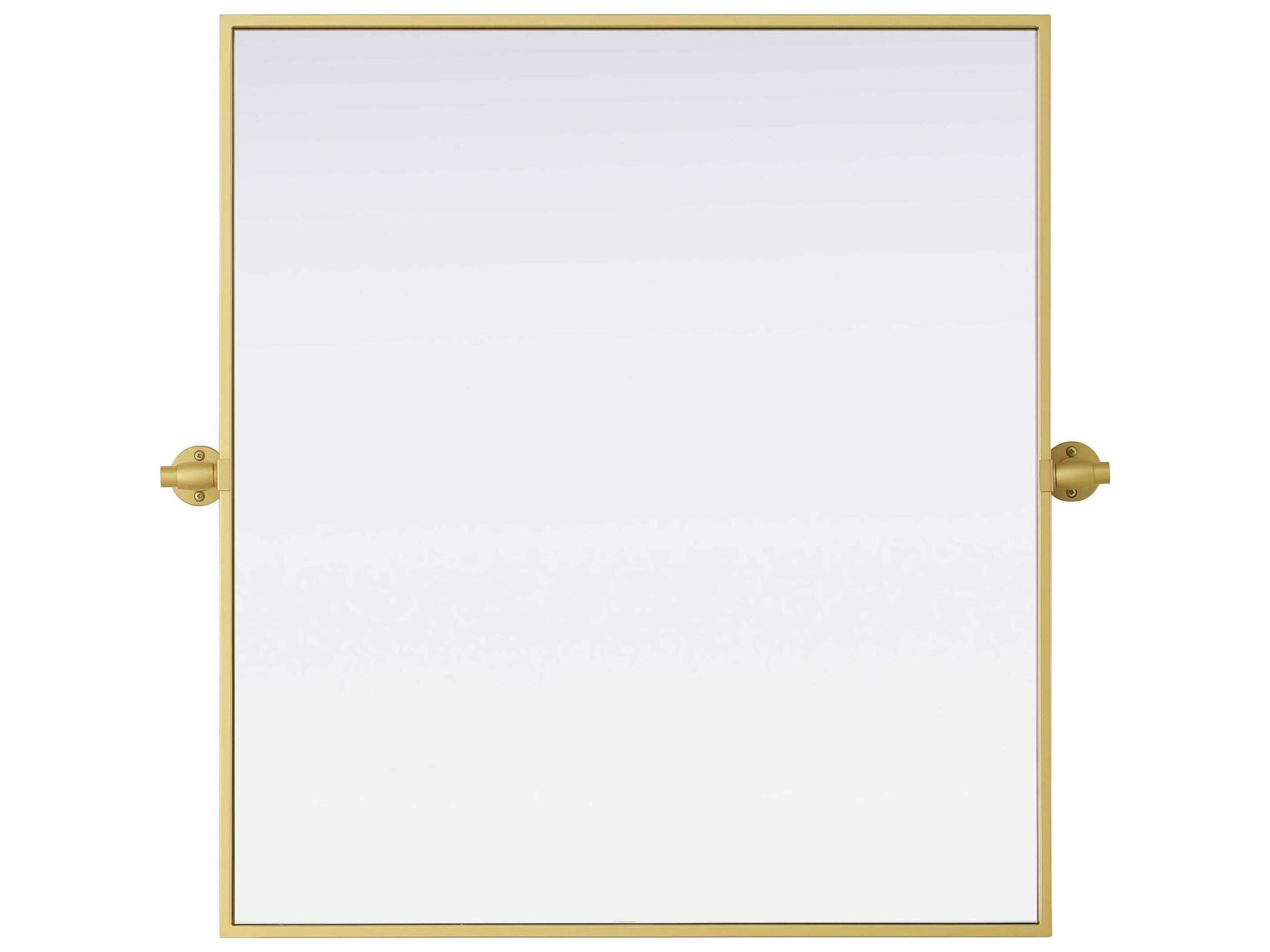 Elegant Lighting Amoura Brass Rectangular Wall Mirror