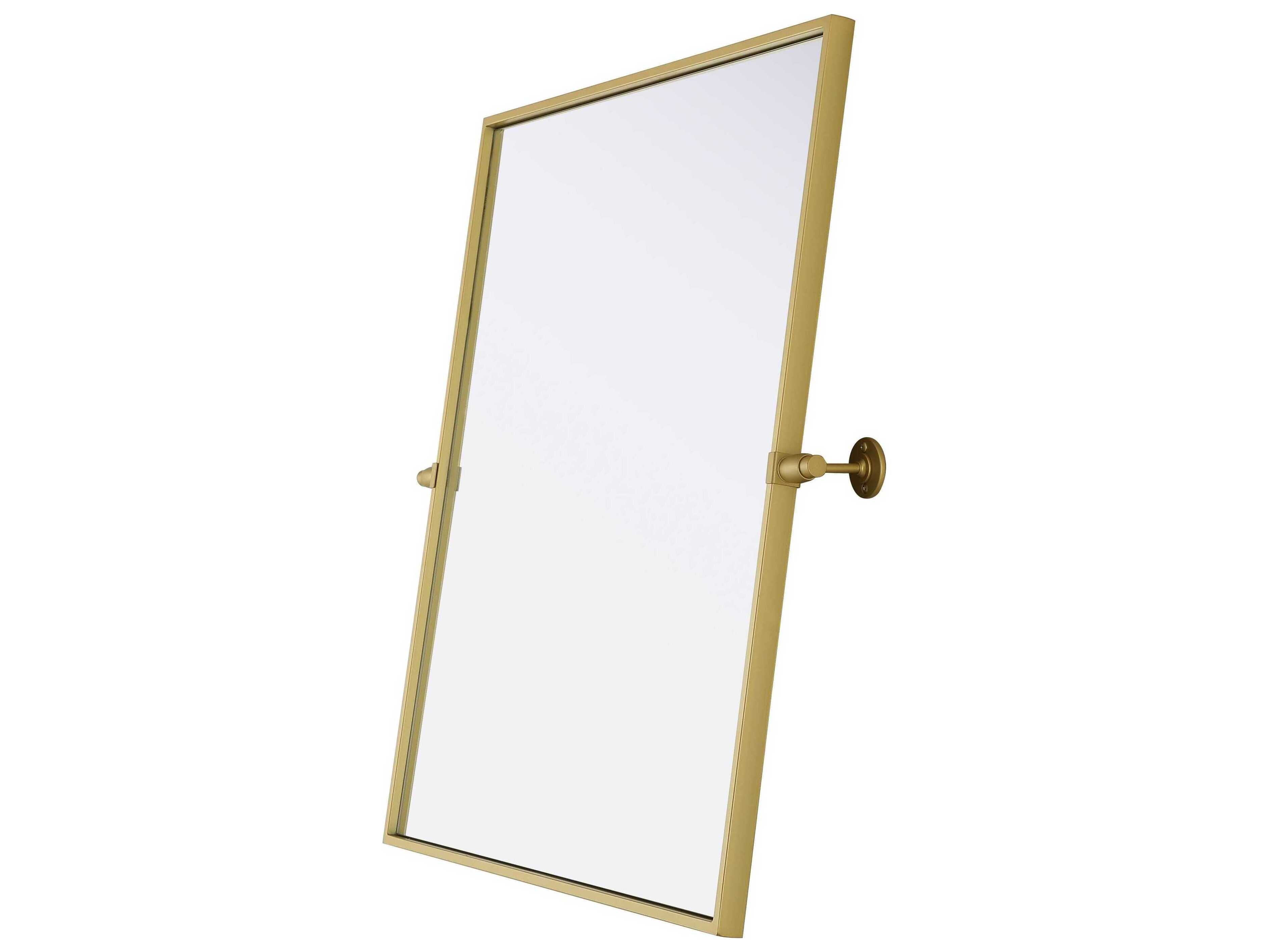 Elegant Lighting Amoura Brass Rectangular Wall Mirror