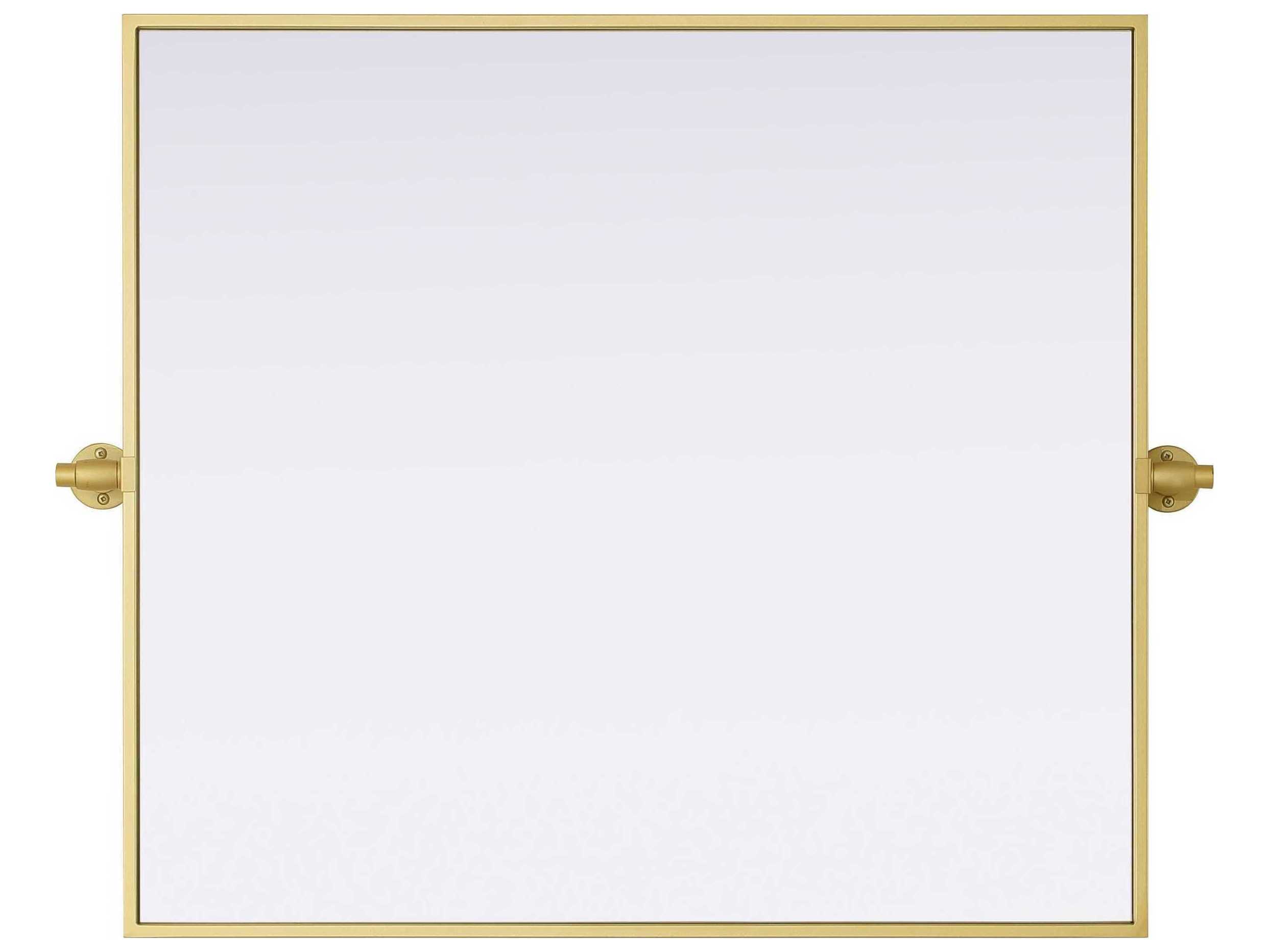 Elegant Lighting Amoura Brass Rectangular Wall Mirror