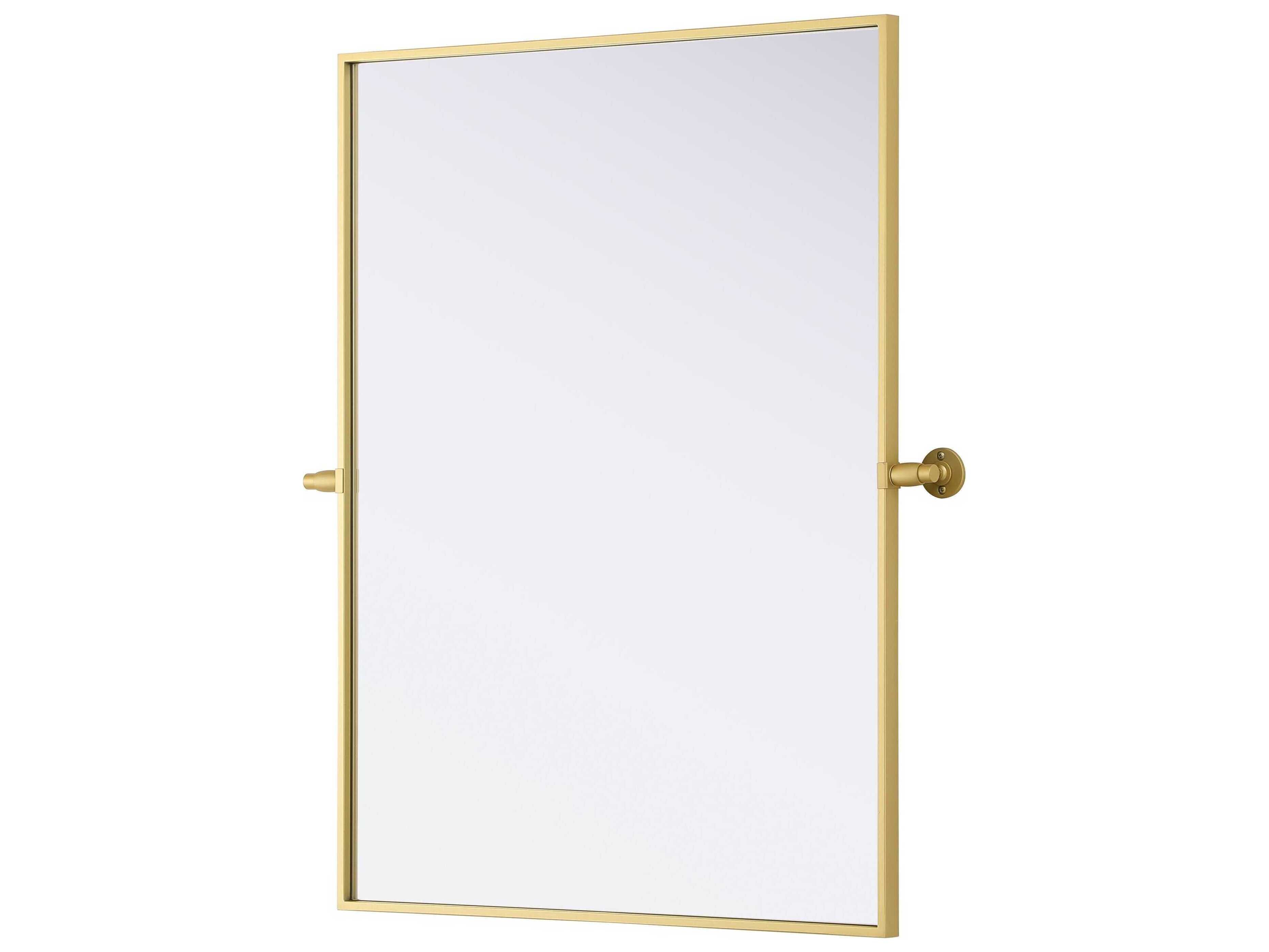 Elegant Lighting Amoura Brass Rectangular Wall Mirror