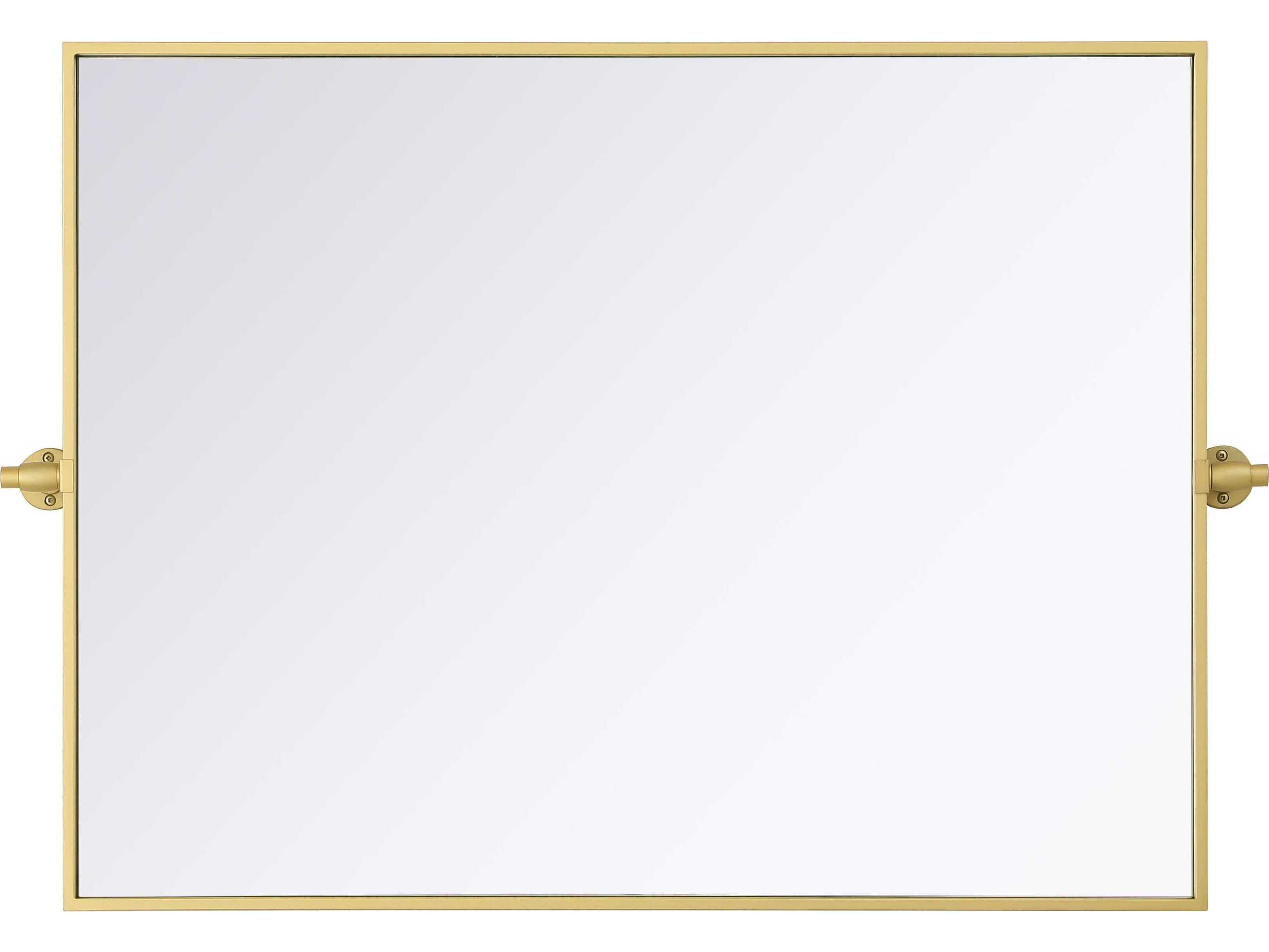 Elegant Lighting Amoura Brass Rectangular Wall Mirror