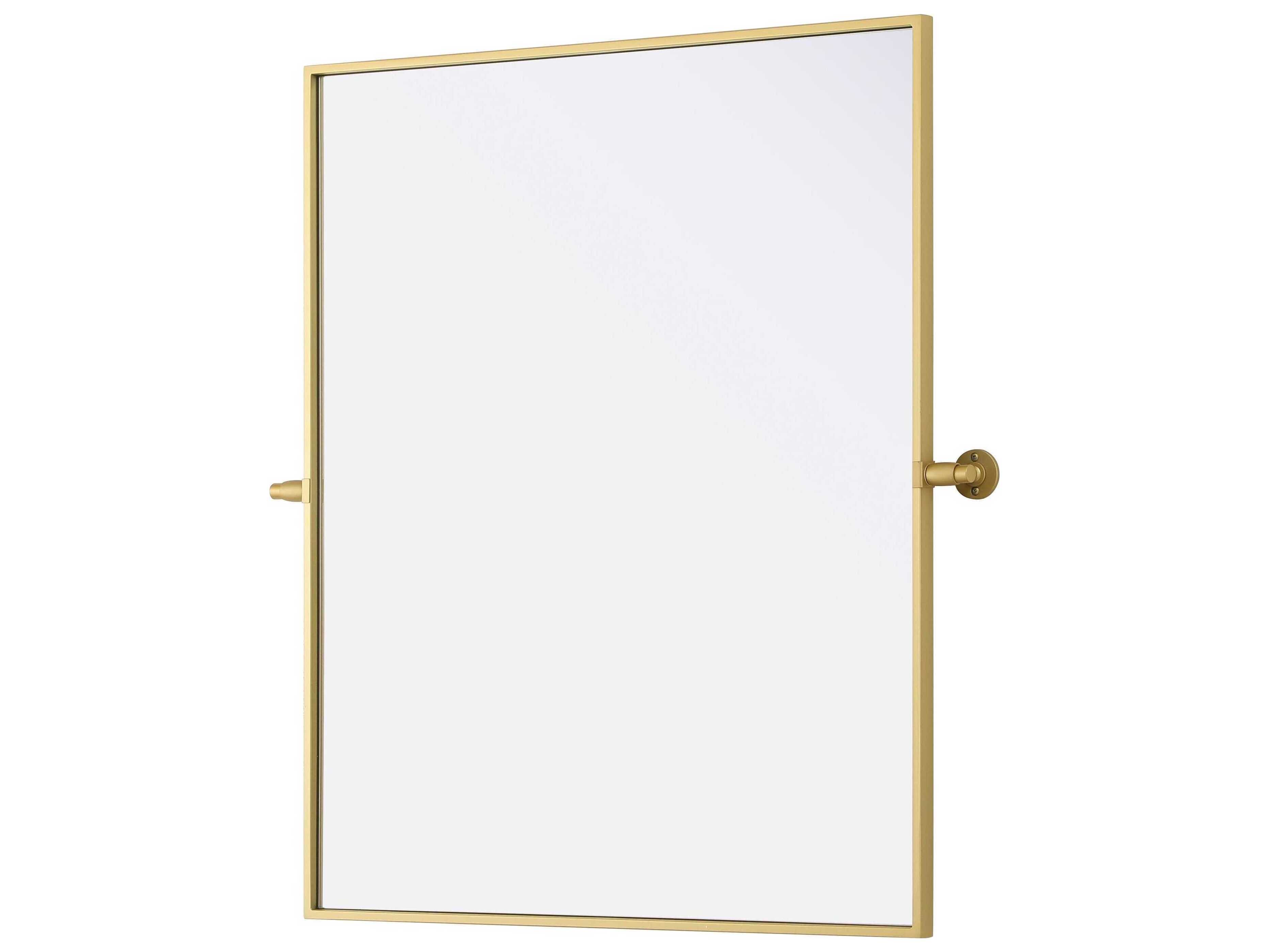 Elegant Lighting Amoura Brass Rectangular Wall Mirror
