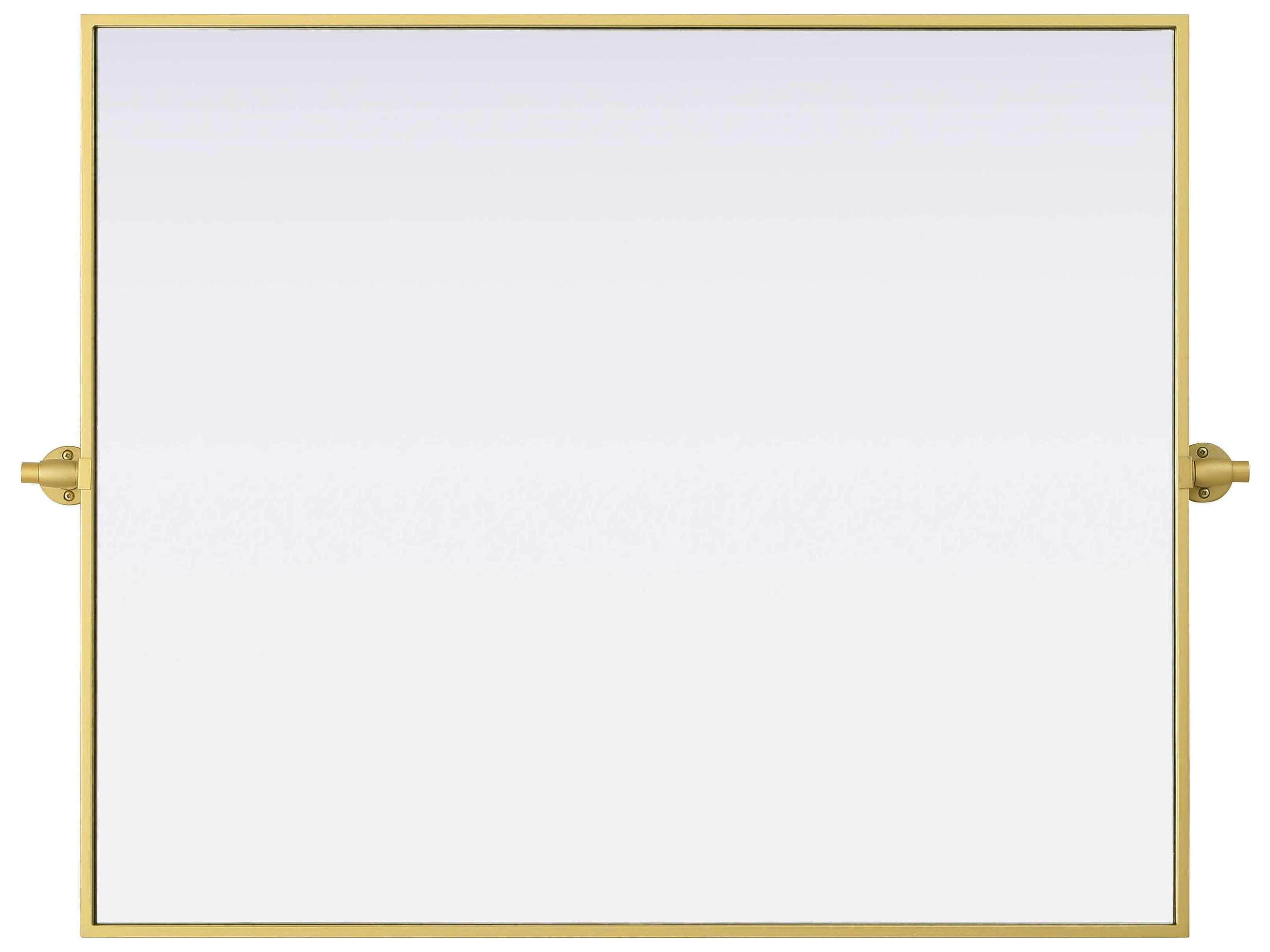 Elegant Lighting Amoura Brass Rectangular Wall Mirror