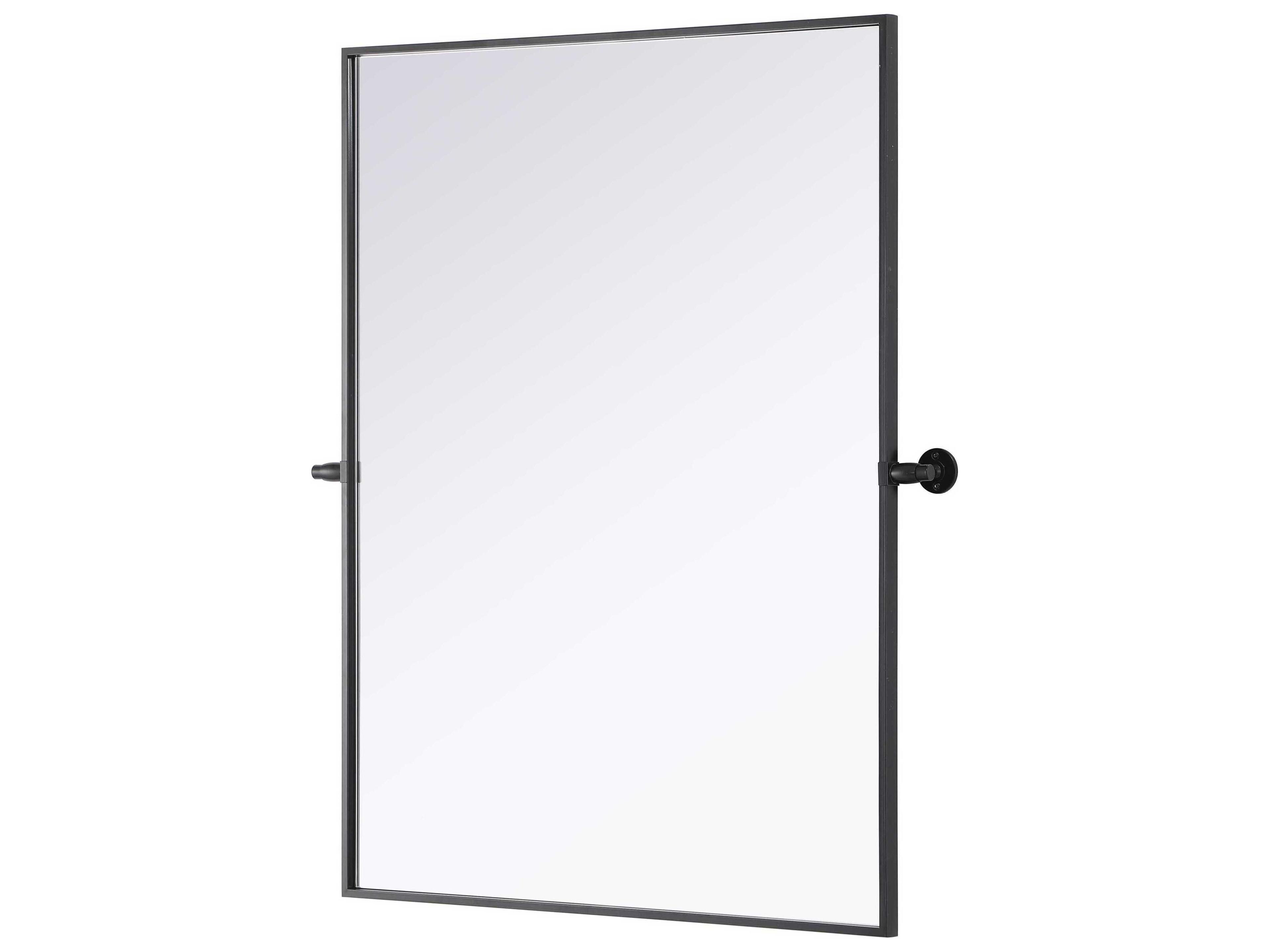 Elegant Lighting Amoura Black Rectangular Wall Mirror