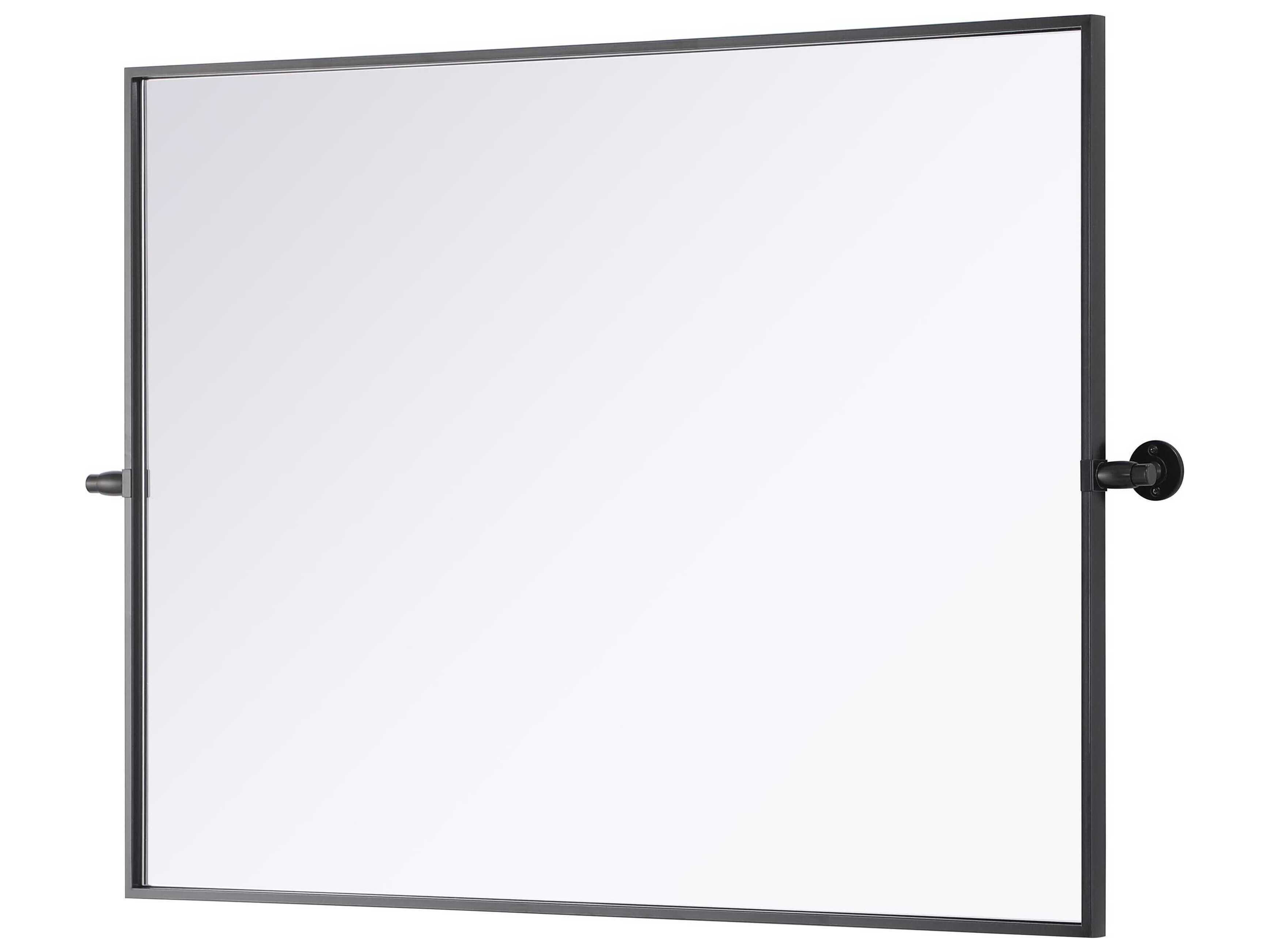 Elegant Lighting Amoura Black Rectangular Wall Mirror