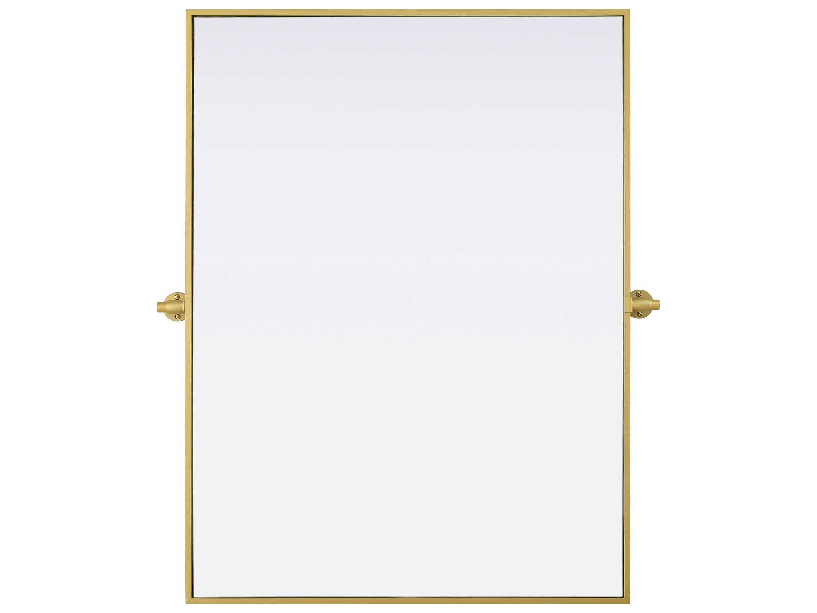 Elegant Lighting Amoura Brass Rectangular Wall Mirror