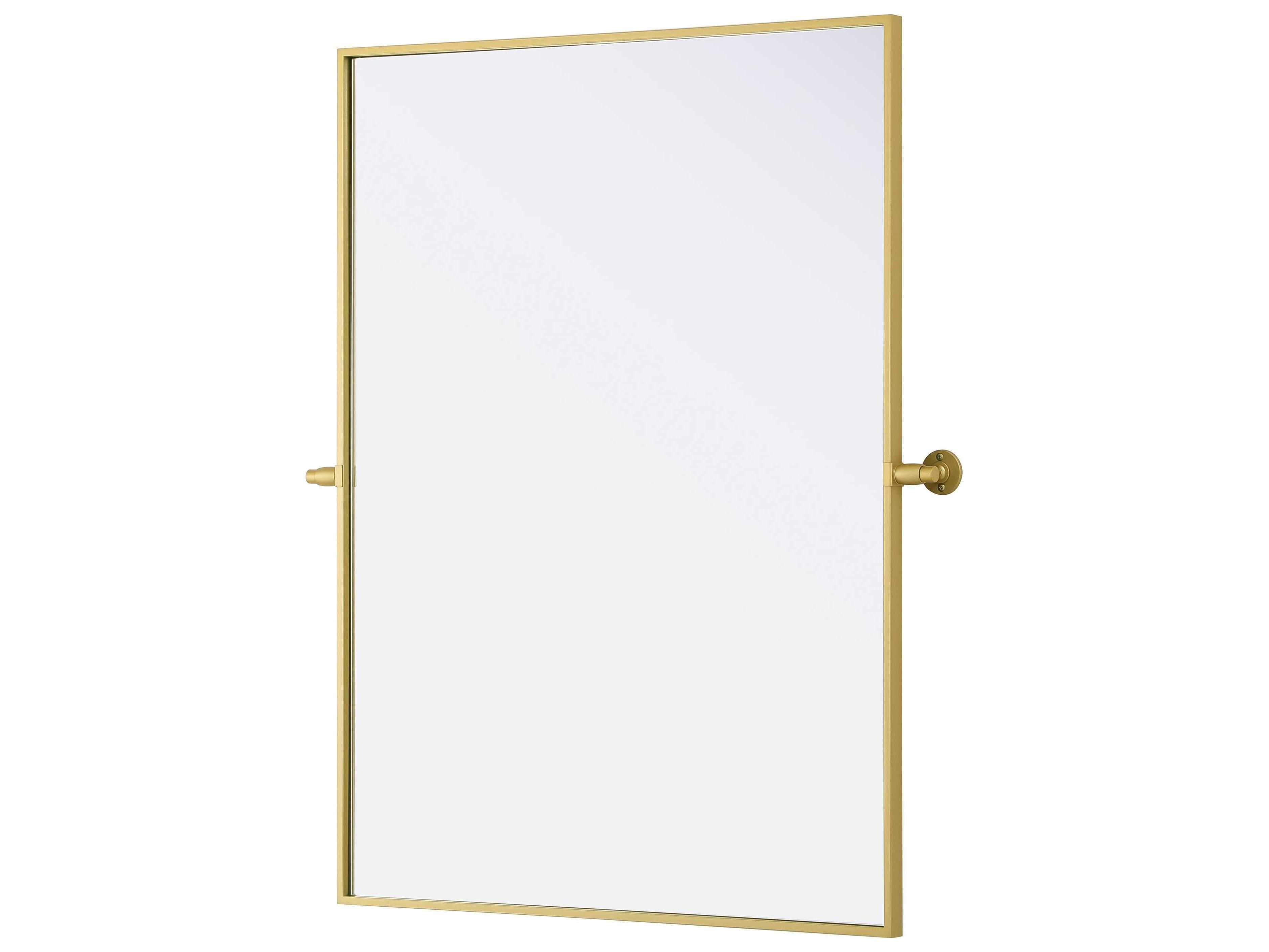 Elegant Lighting Amoura Brass Rectangular Wall Mirror