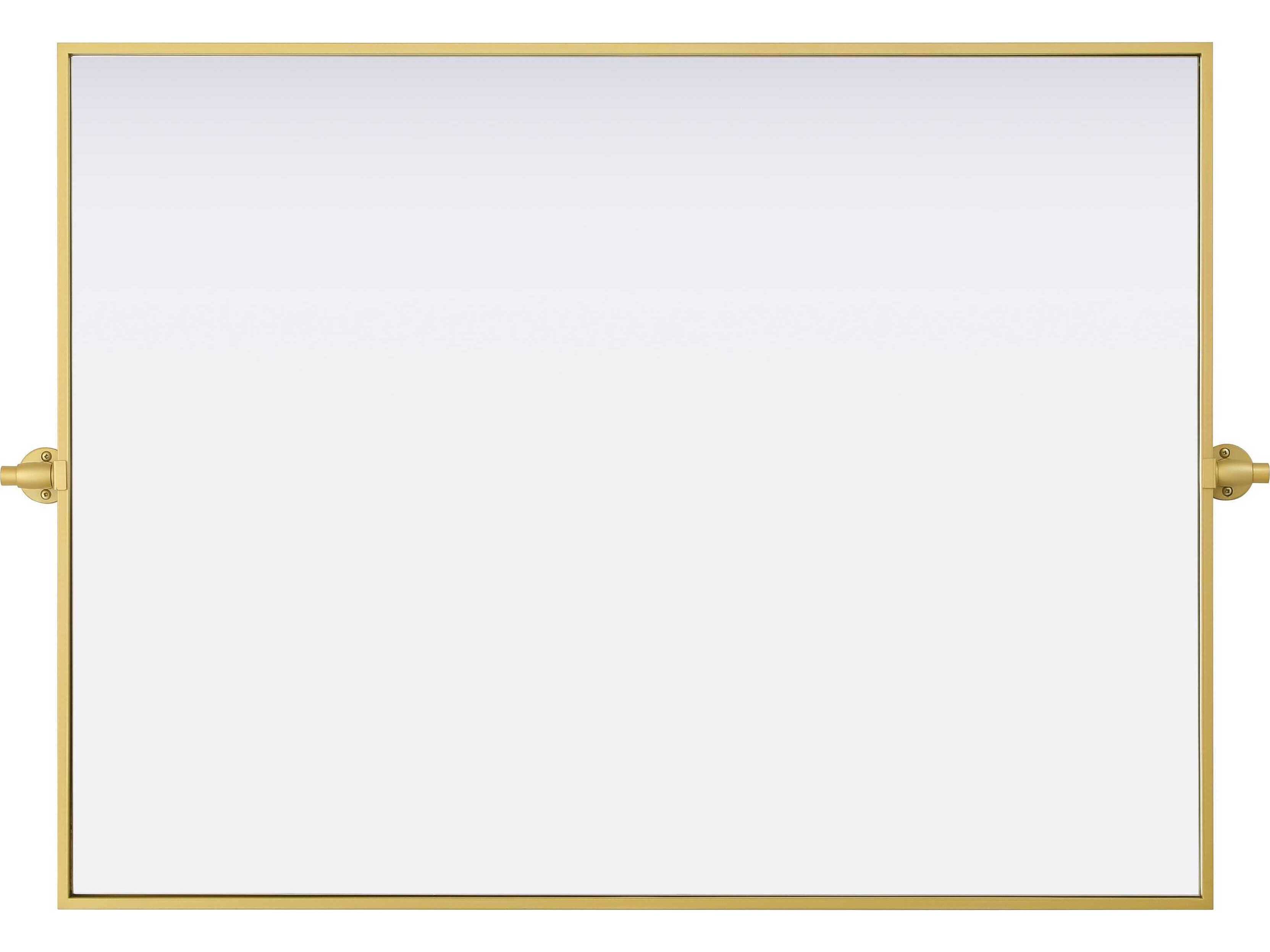 Elegant Lighting Amoura Brass Rectangular Wall Mirror