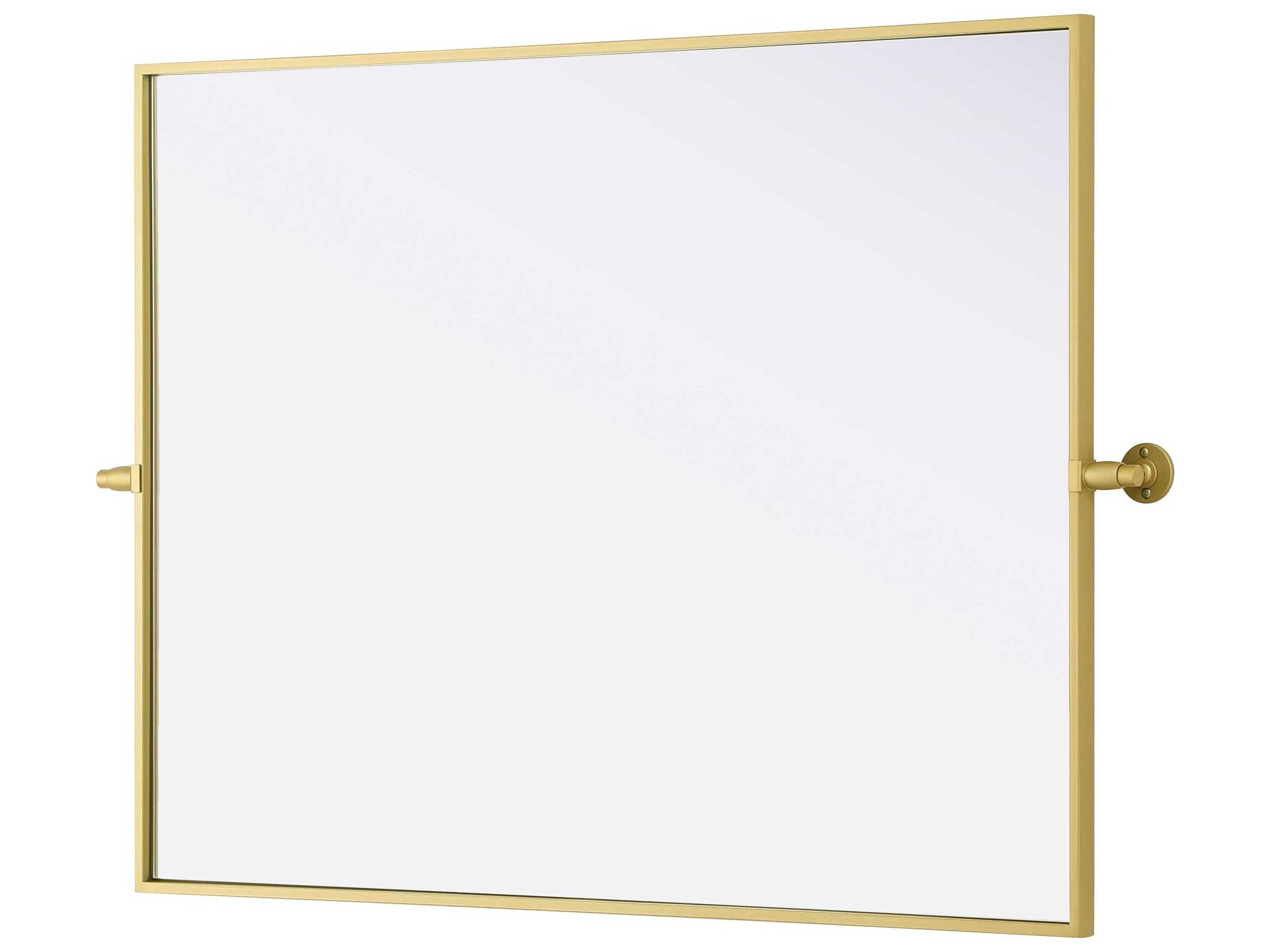 Elegant Lighting Amoura Brass Rectangular Wall Mirror