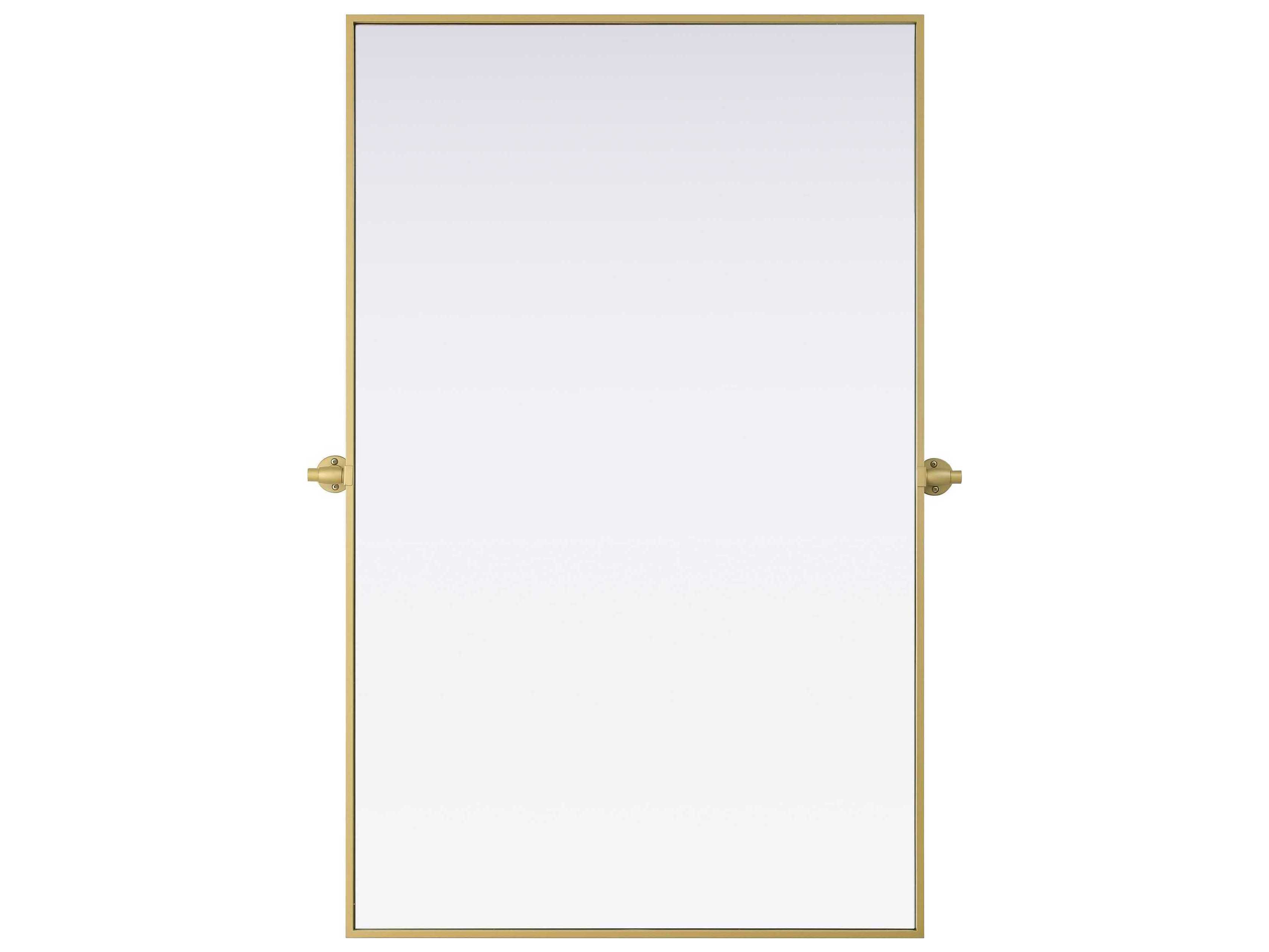 Elegant Lighting Amoura Brass Rectangular Wall Mirror
