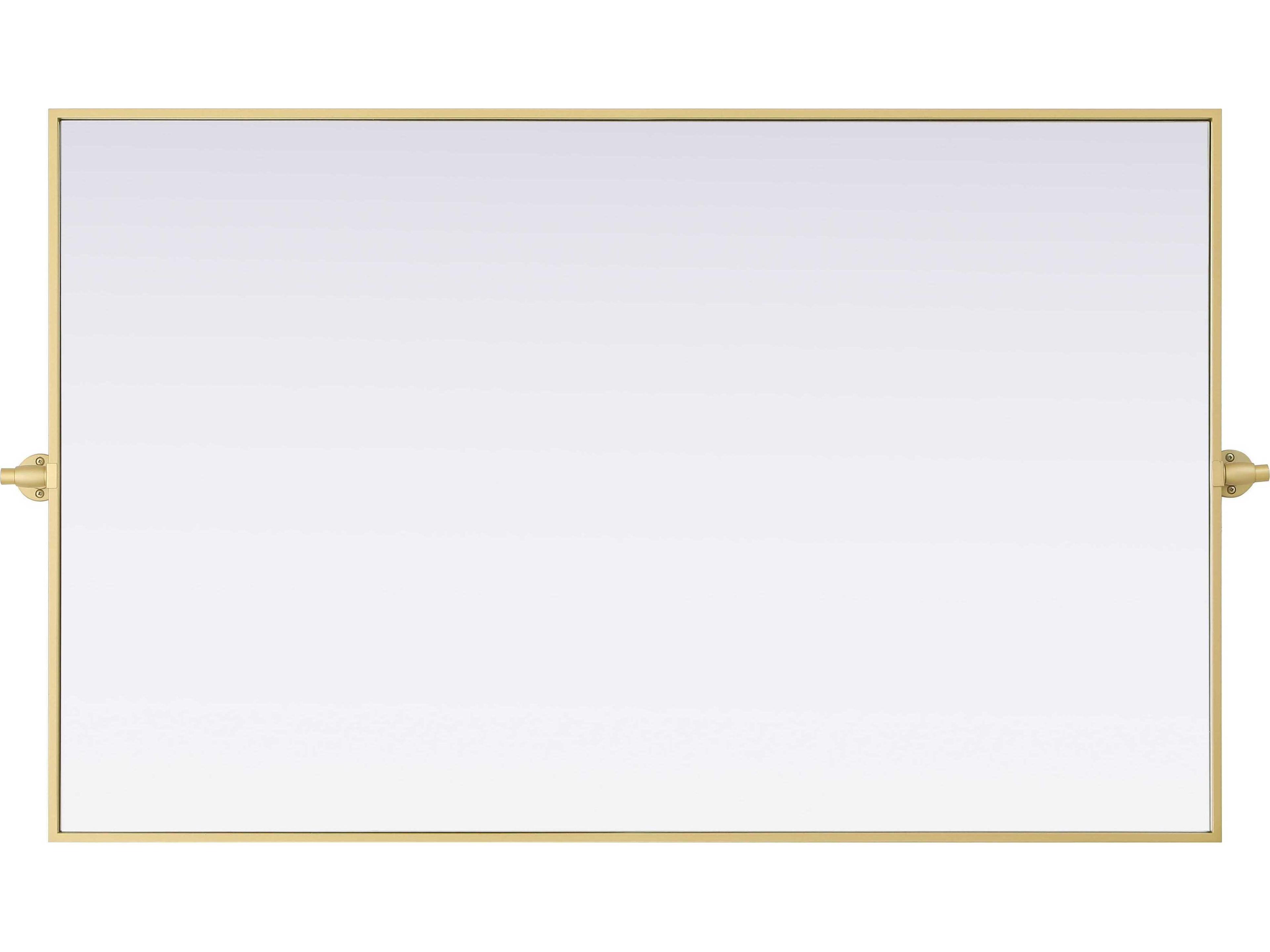 Elegant Lighting Amoura Brass Rectangular Wall Mirror