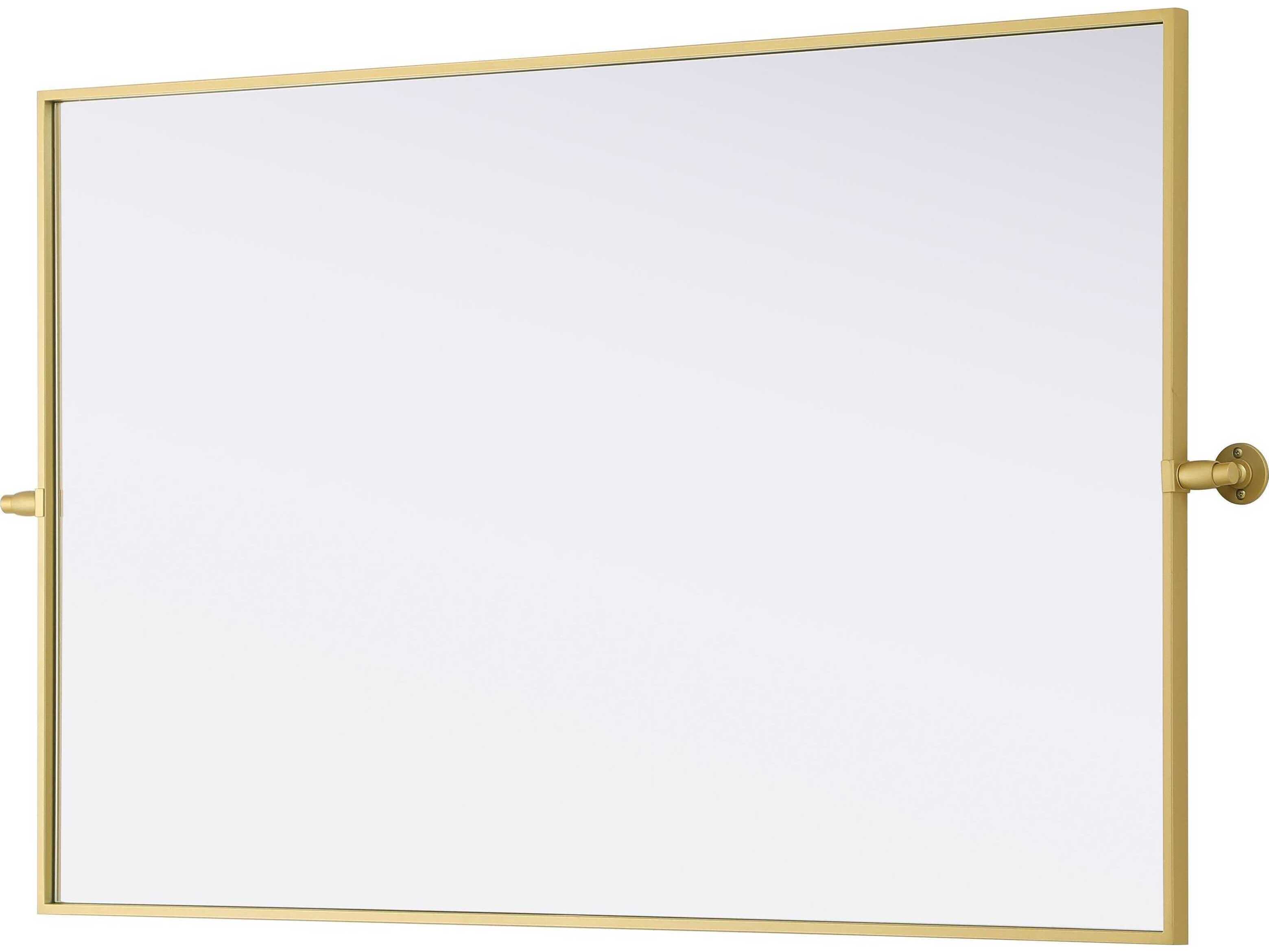 Elegant Lighting Amoura Brass Rectangular Wall Mirror