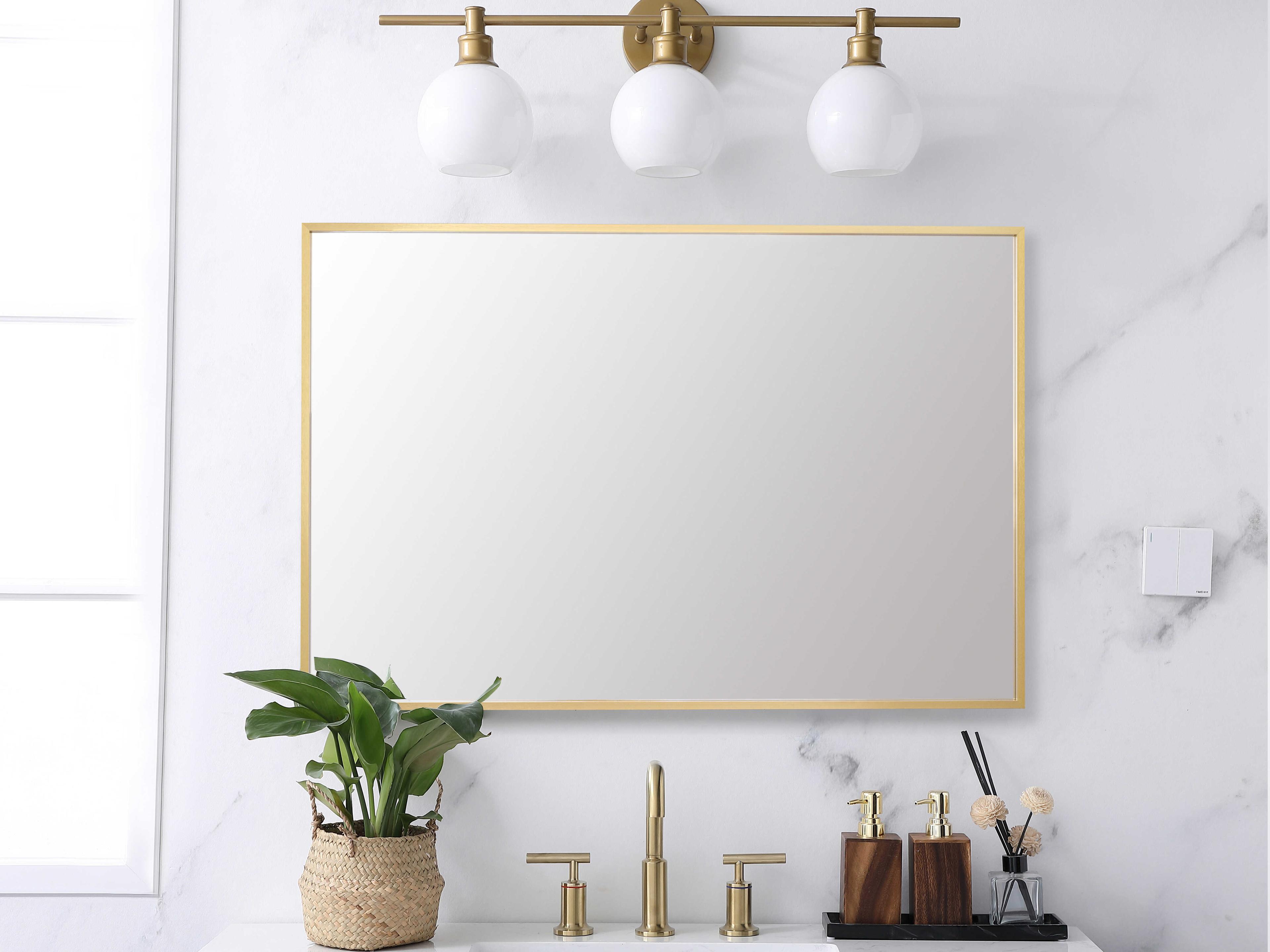 Elegant Lighting Grace Gold Rectangular Wall Mirror