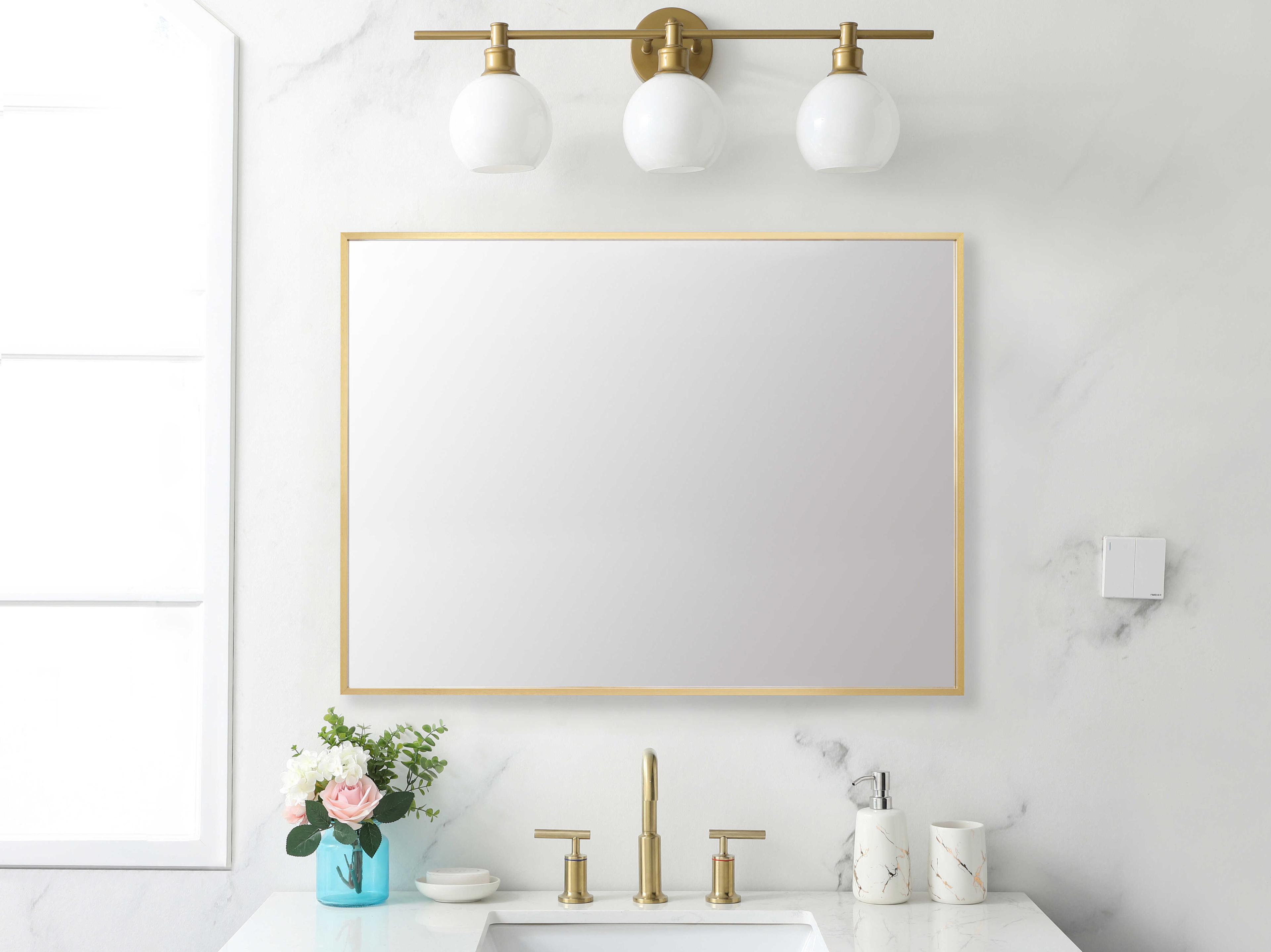 Elegant Lighting Grace Gold Rectangular Wall Mirror