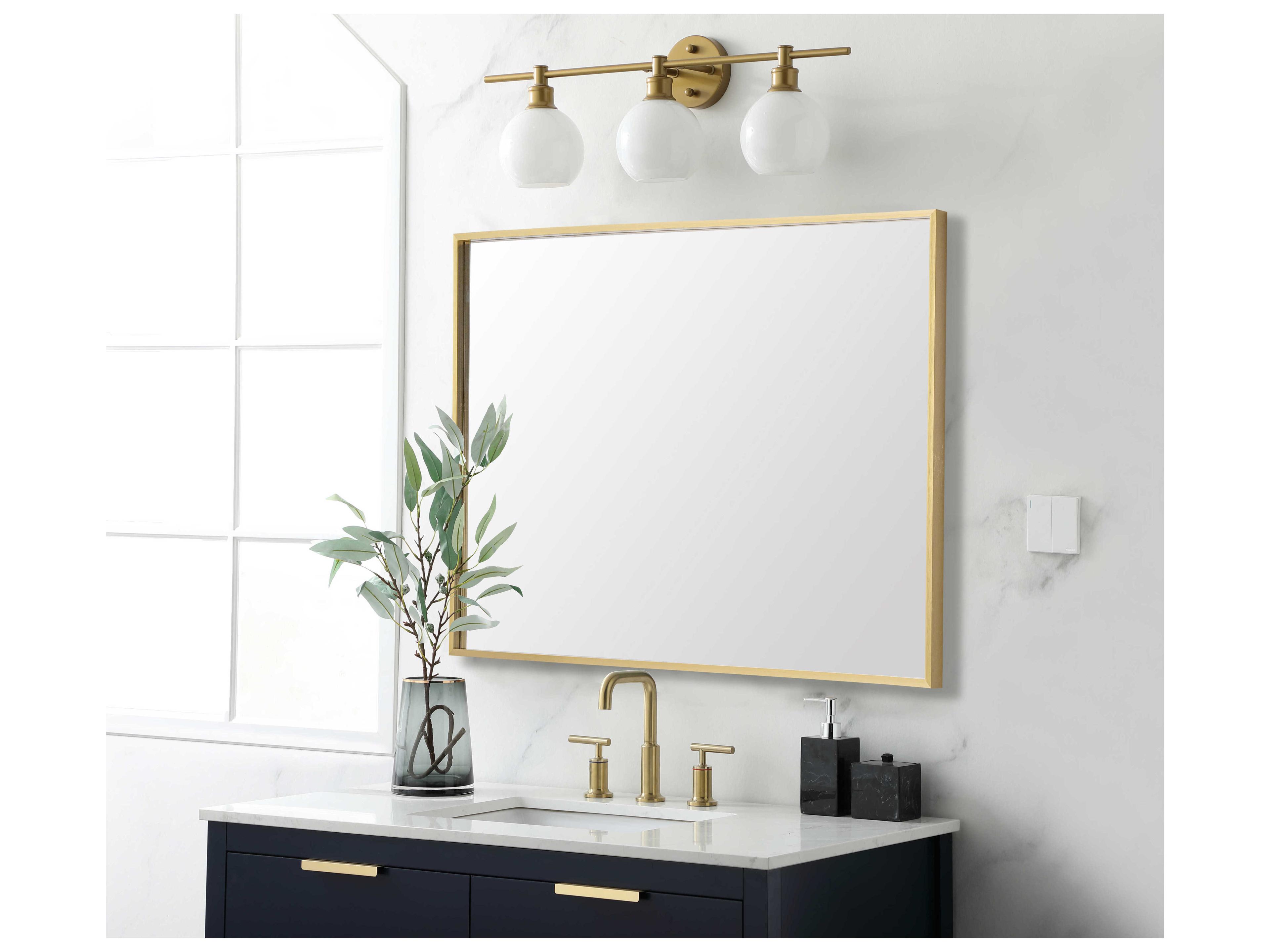 Elegant Lighting Grace Gold Rectangular Wall Mirror
