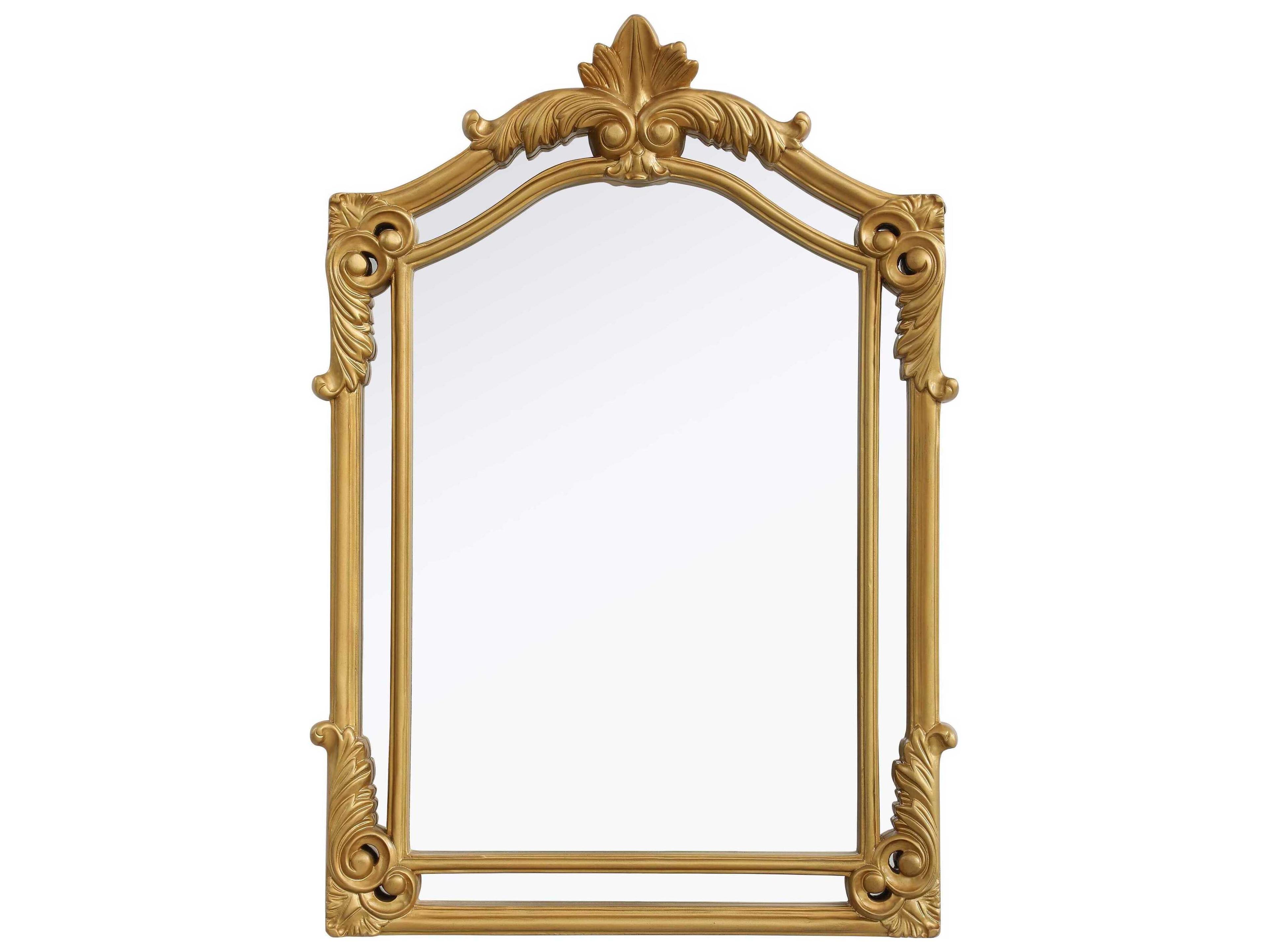Elegant Lighting Madeline Distressed Gold Leaf Wall Mirror