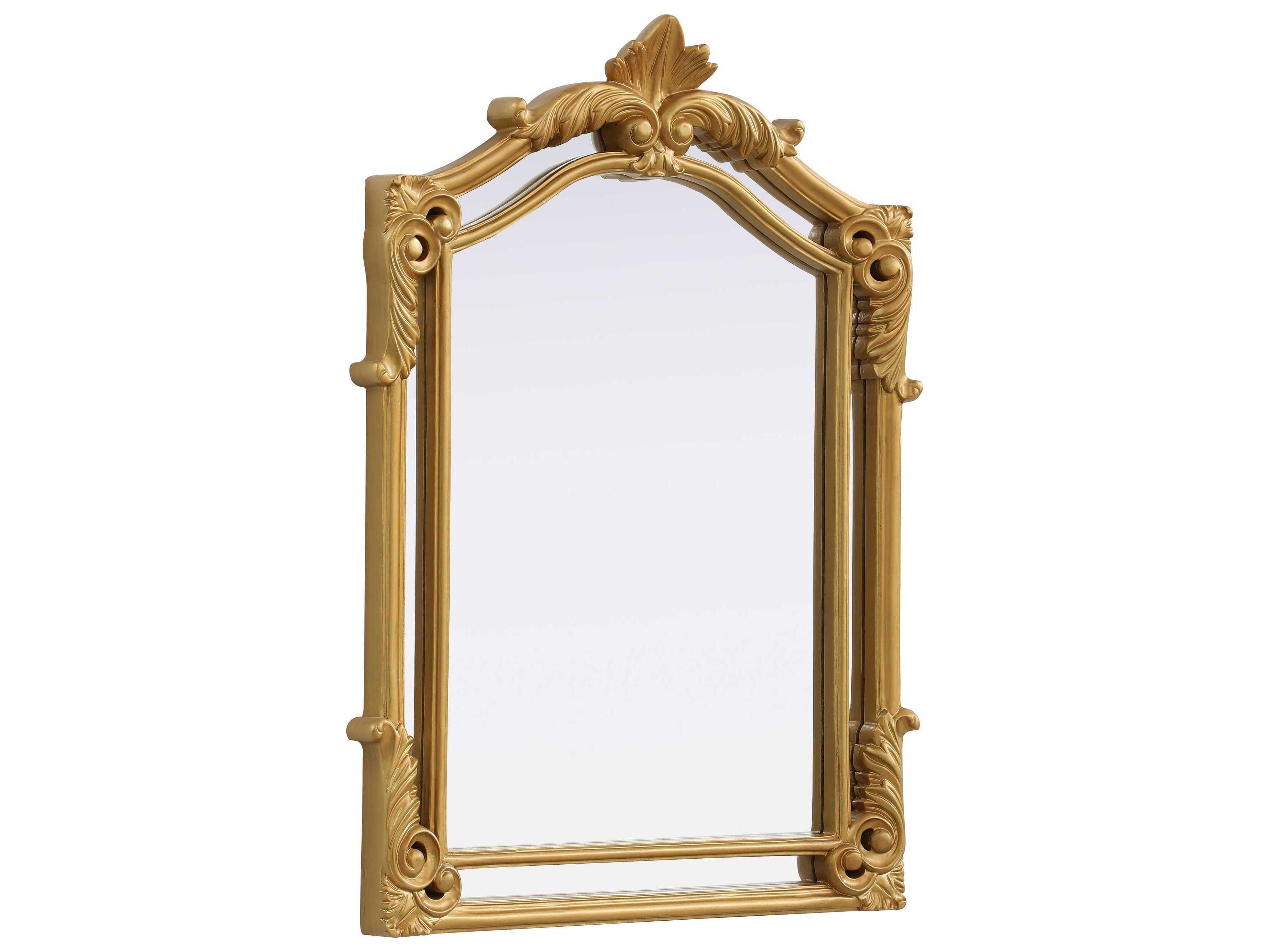 Elegant Lighting Madeline Distressed Gold Leaf Wall Mirror