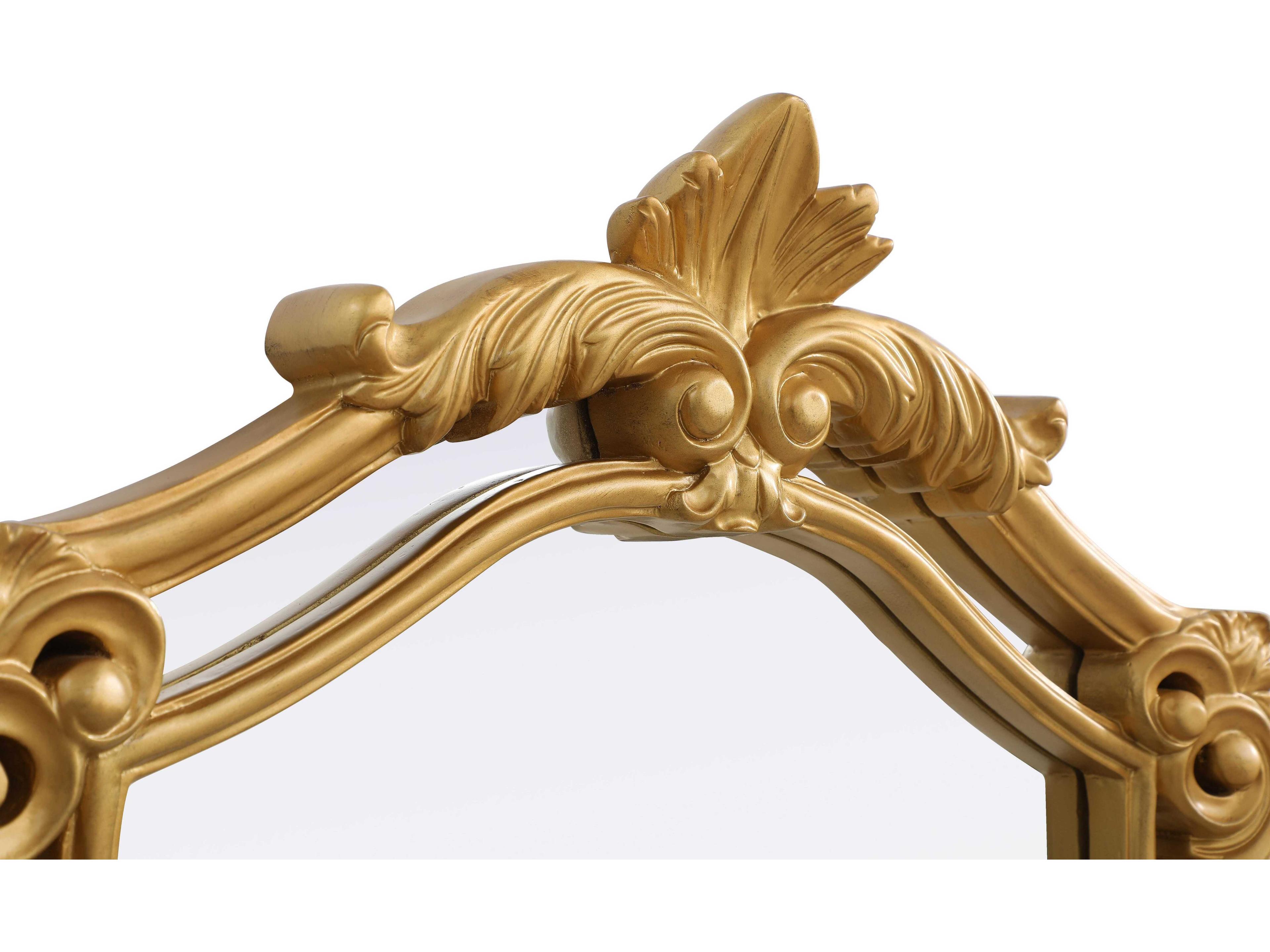 Elegant Lighting Madeline Distressed Gold Leaf Wall Mirror