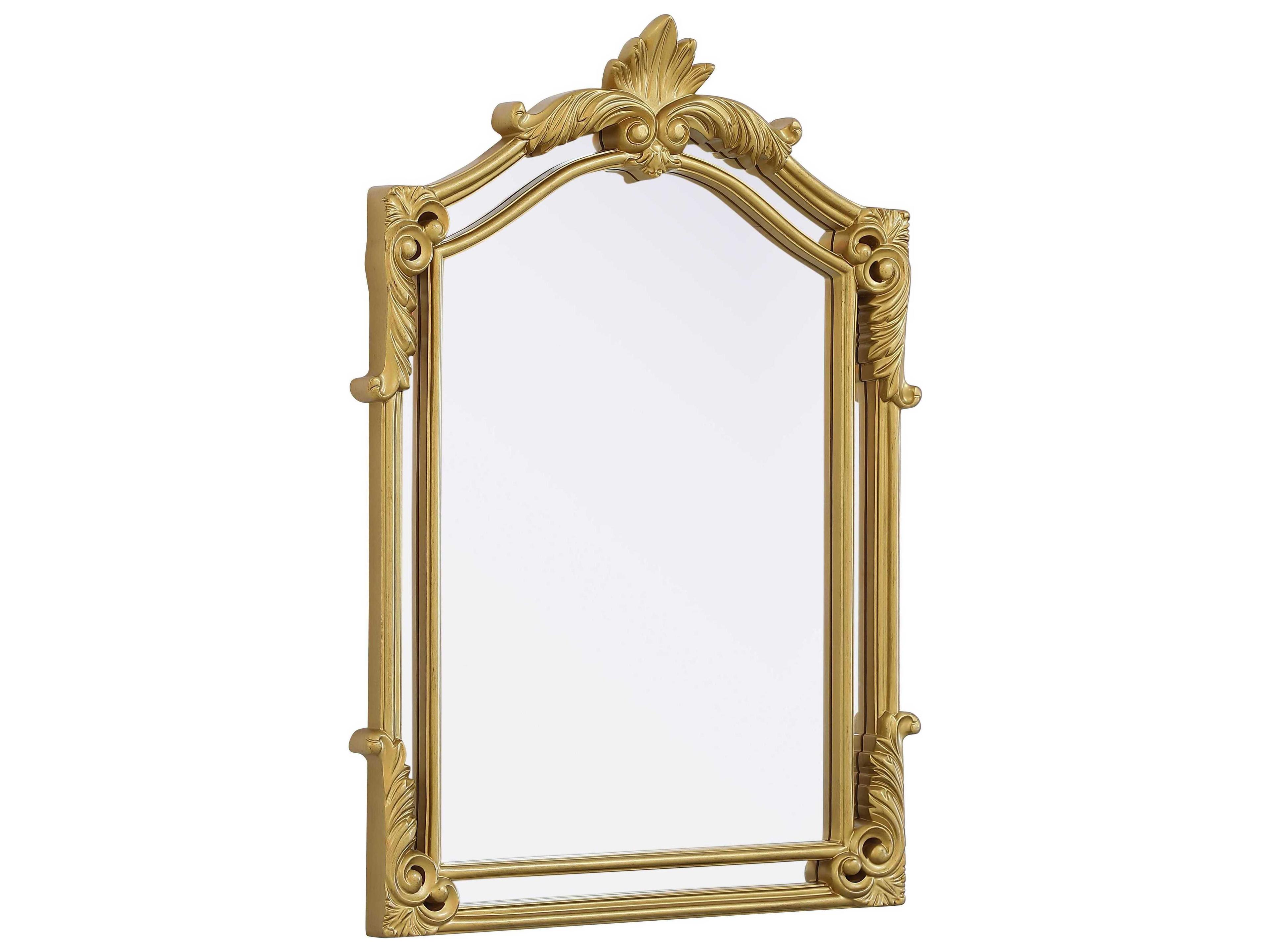 Elegant Lighting Madeline Distressed Gold Leaf Wall Mirror