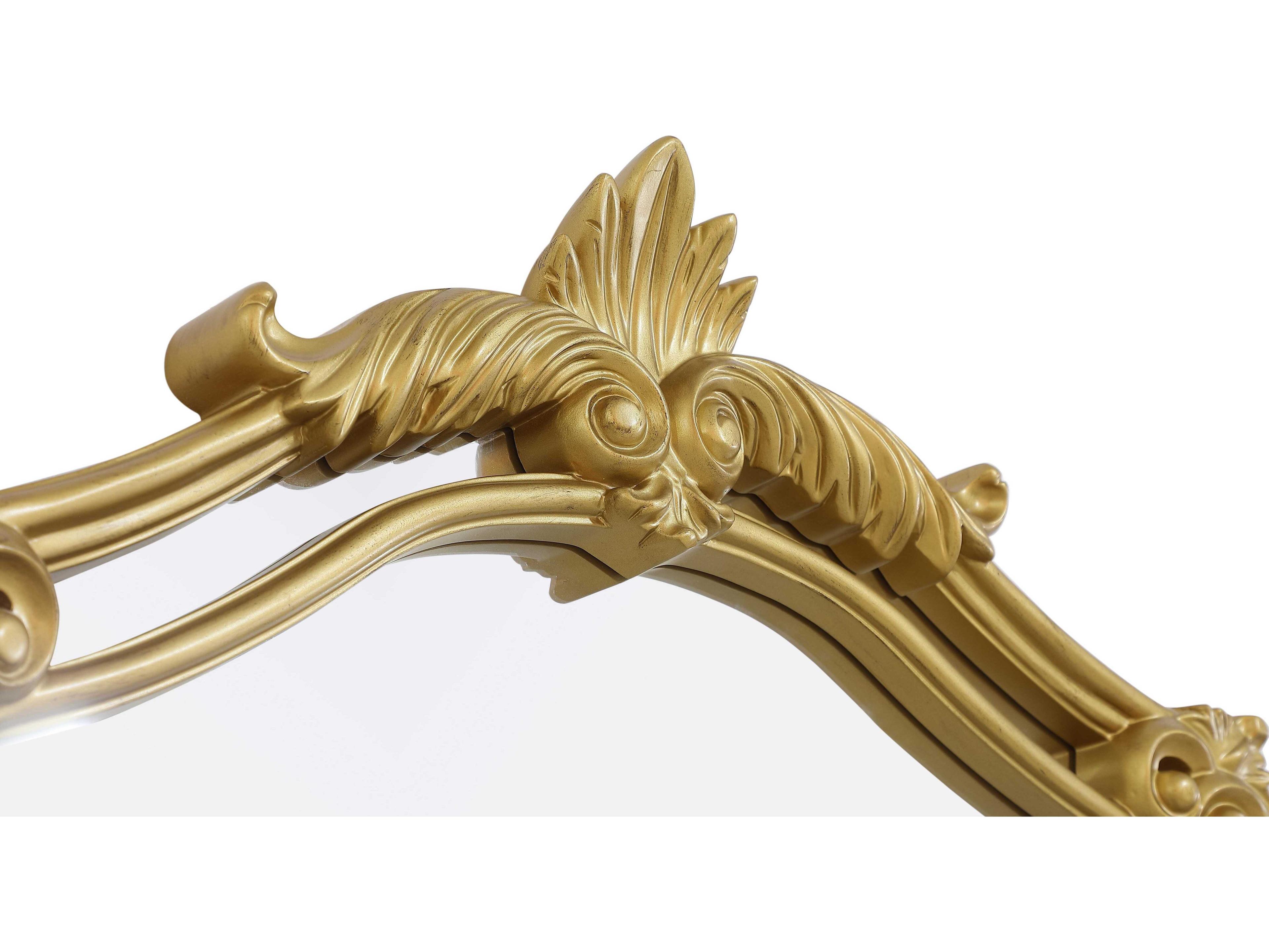 Elegant Lighting Madeline Distressed Gold Leaf Wall Mirror