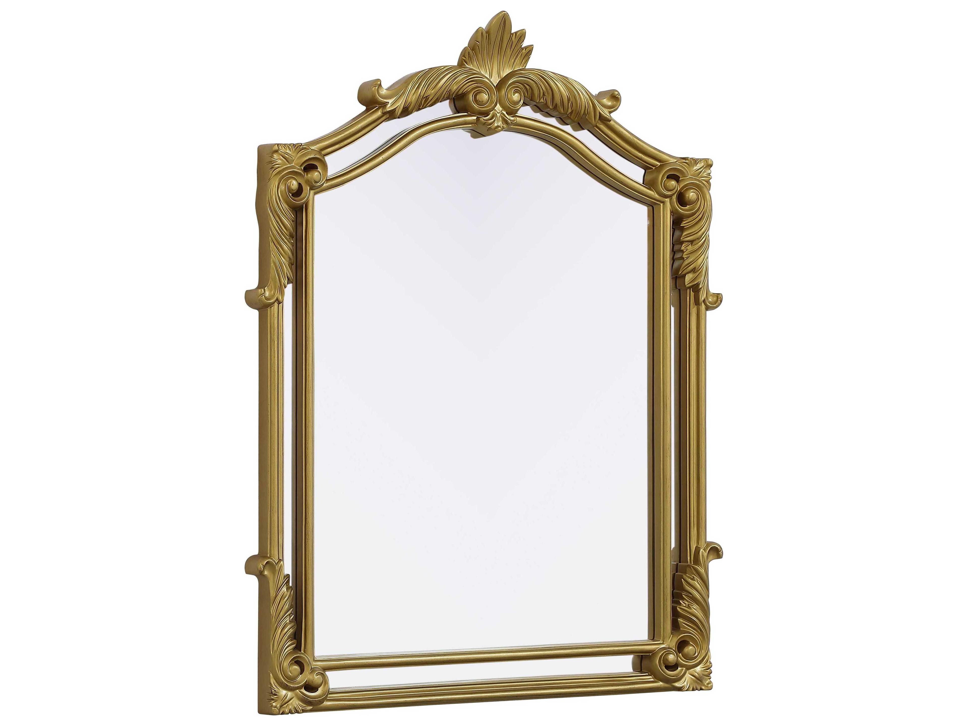 Elegant Lighting Madeline Distressed Gold Leaf Wall Mirror
