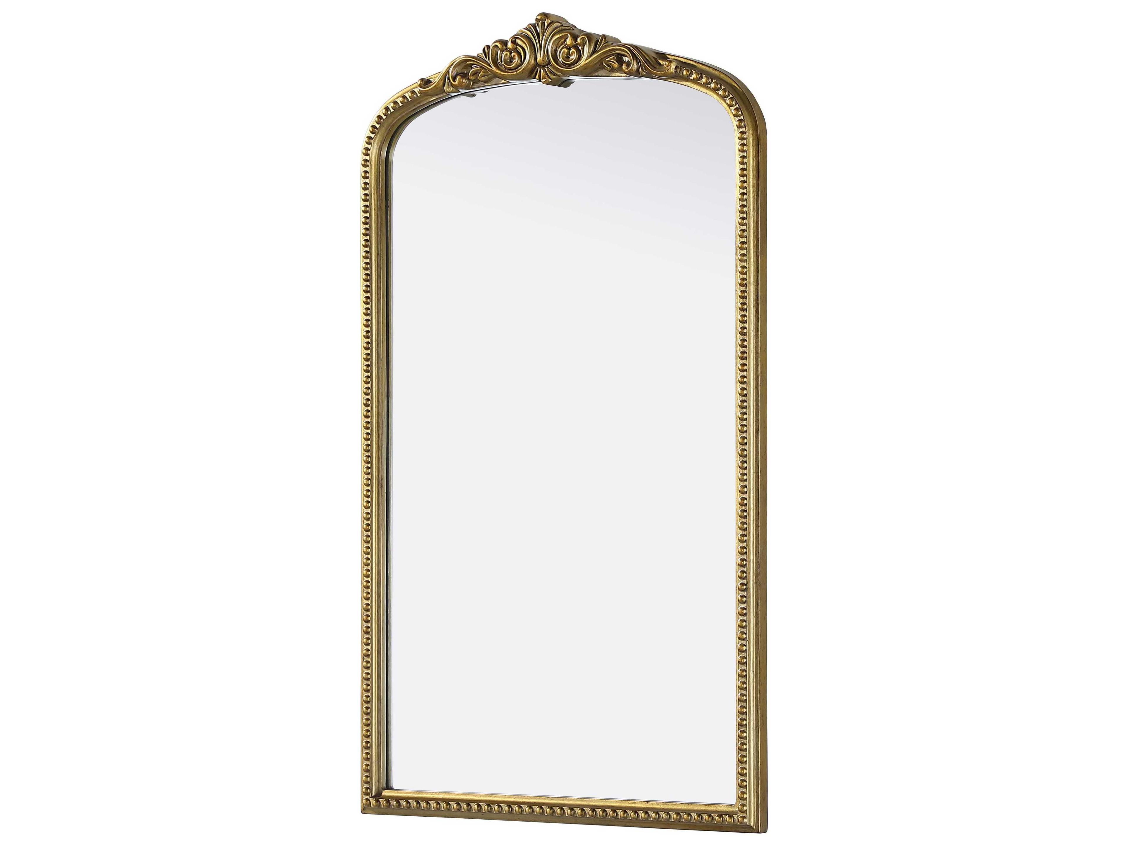 Elegant Lighting Naomi Distressed Antique Brass Wall Mirror