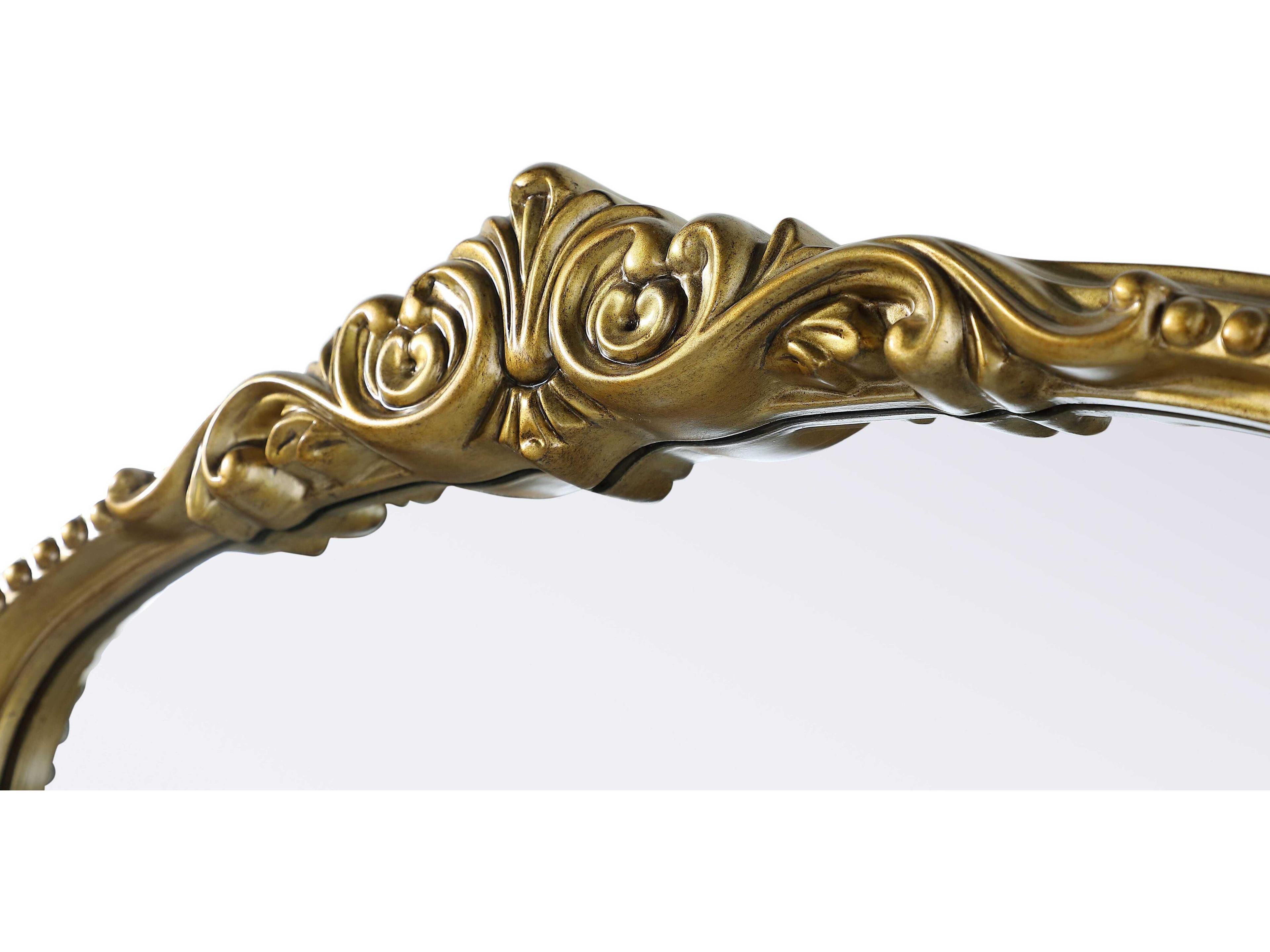 Elegant Lighting Naomi Distressed Antique Brass Floor Mirror