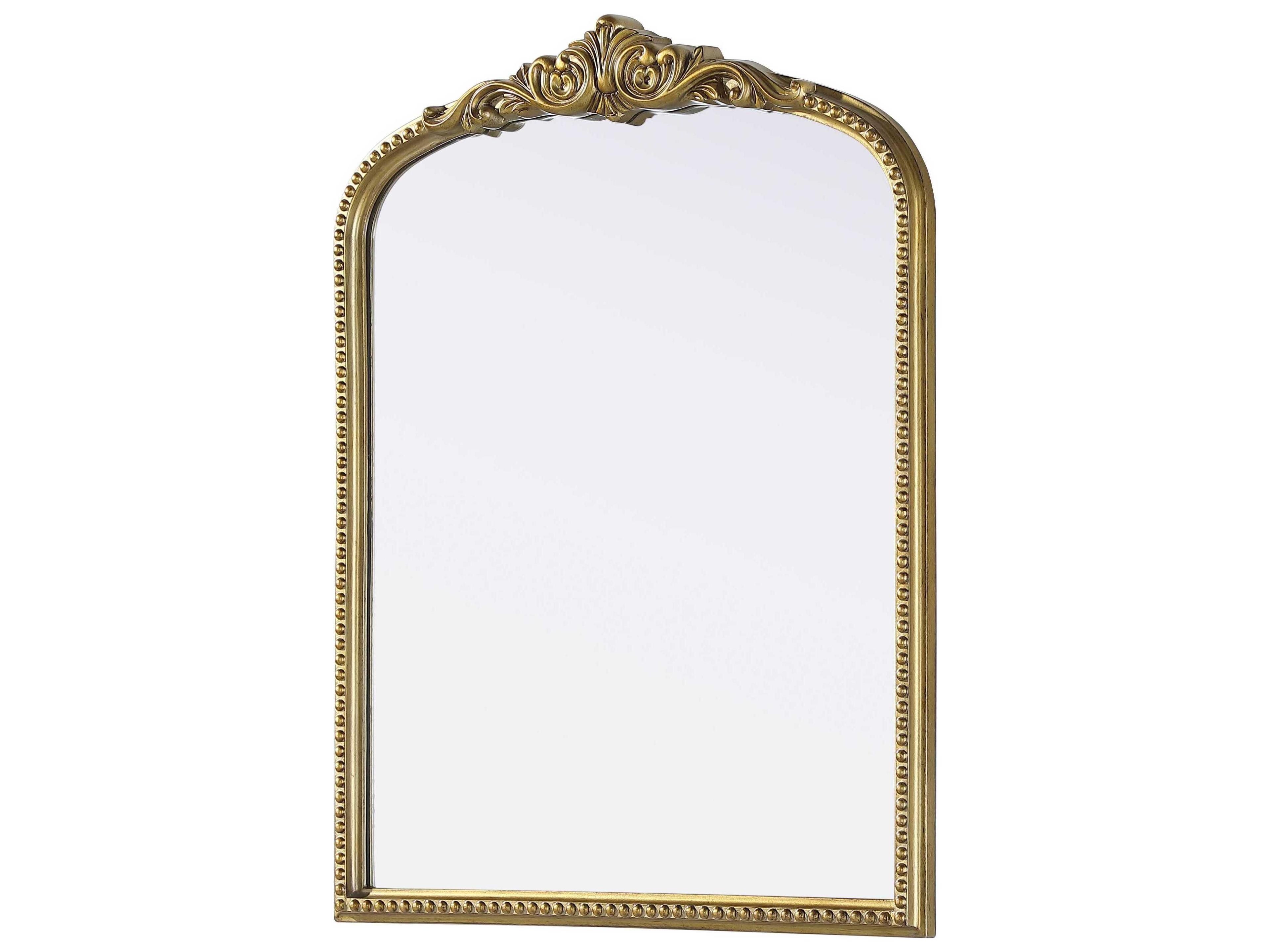 Elegant Lighting Naomi Distressed Antique Brass Wall Mirror