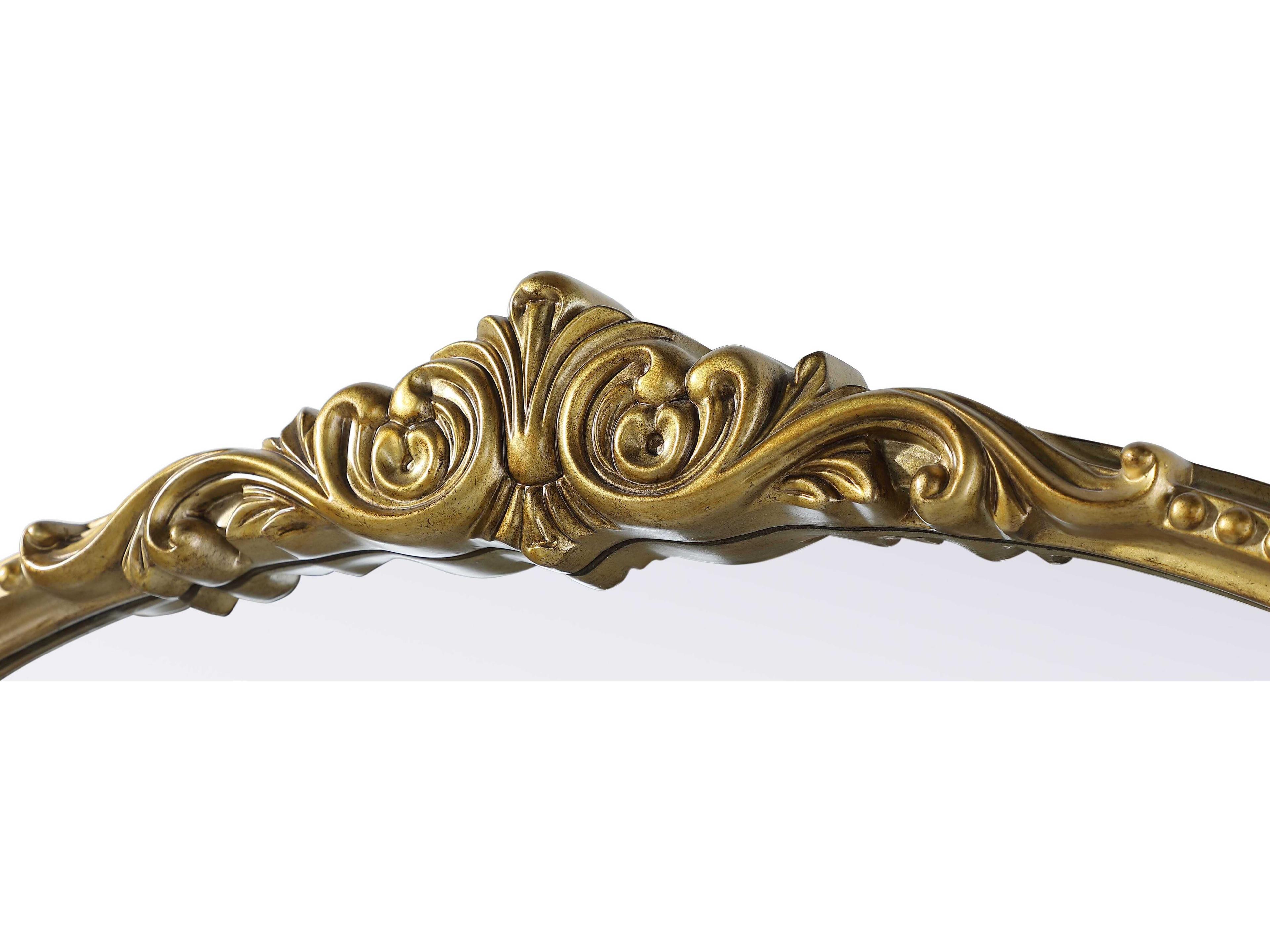 Elegant Lighting Naomi Distressed Antique Brass Wall Mirror