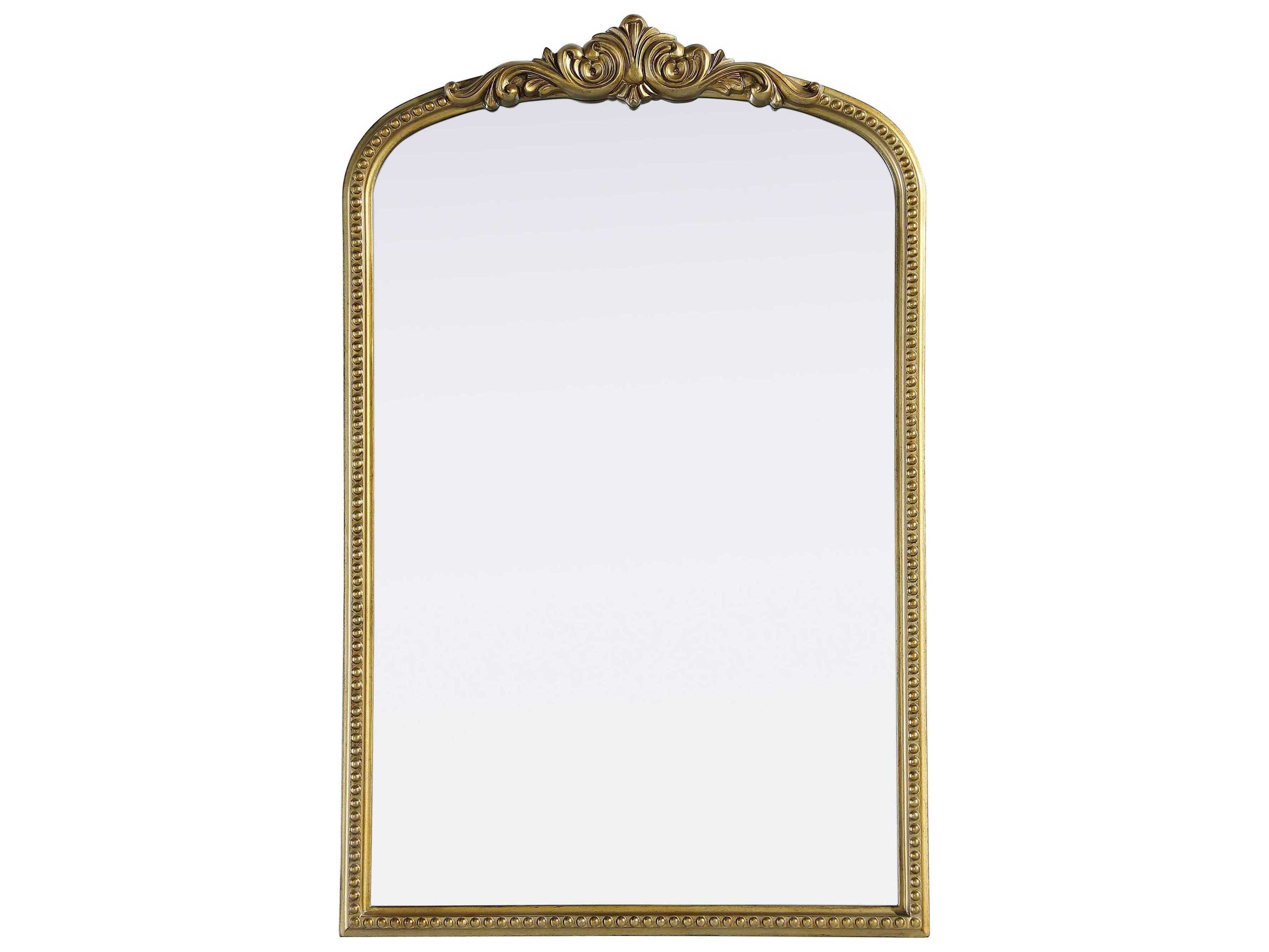 Elegant Lighting Naomi Distressed Antique Brass Wall Mirror