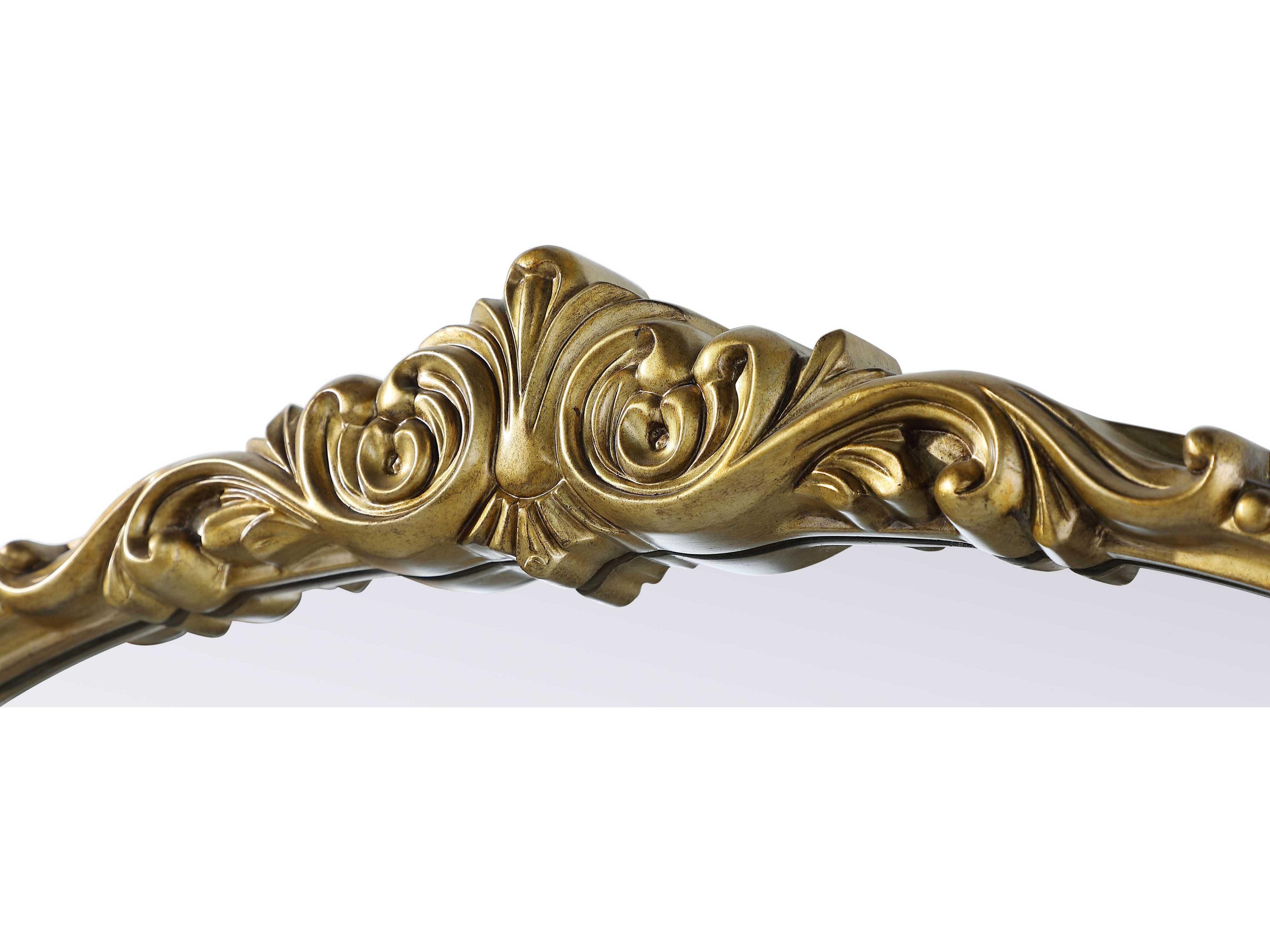 Elegant Lighting Naomi Distressed Antique Brass Wall Mirror