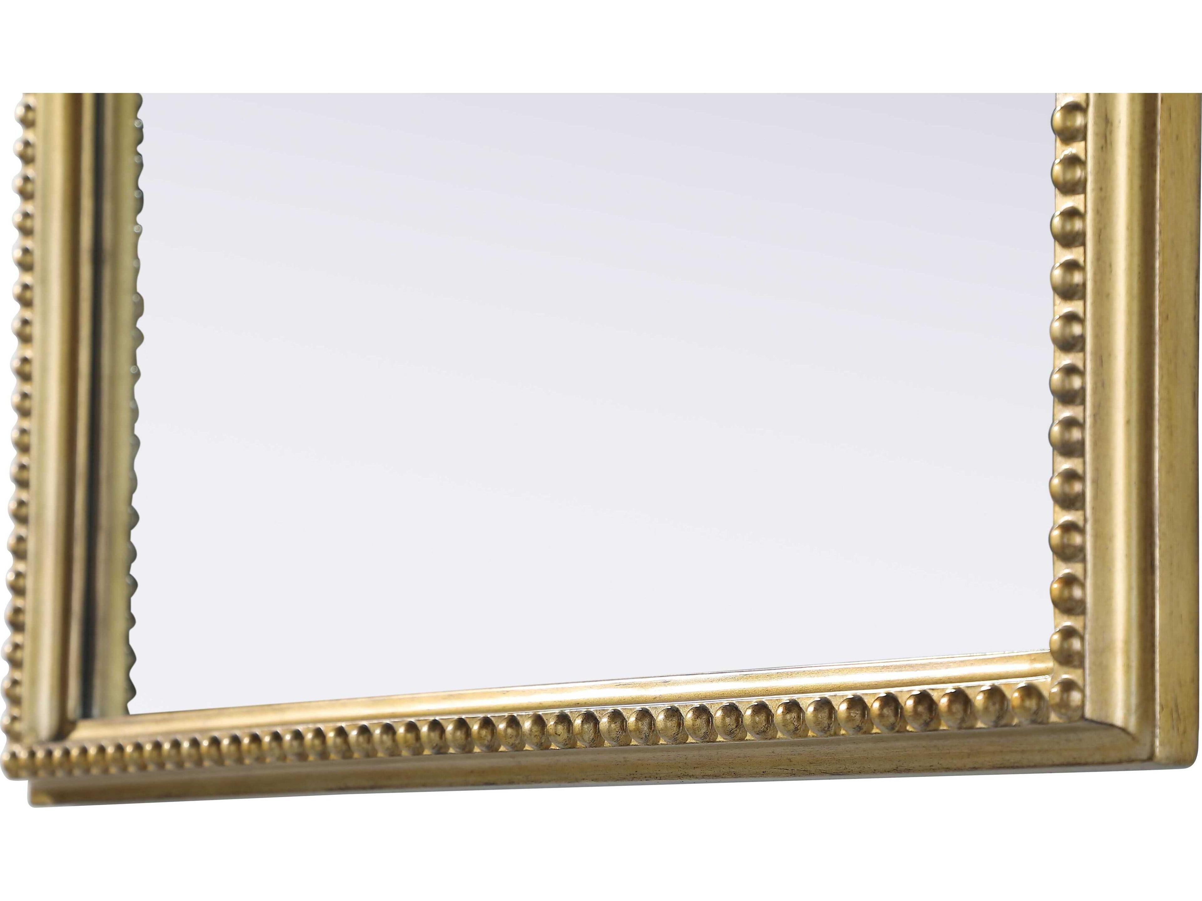 Elegant Lighting Naomi Distressed Antique Brass Wall Mirror