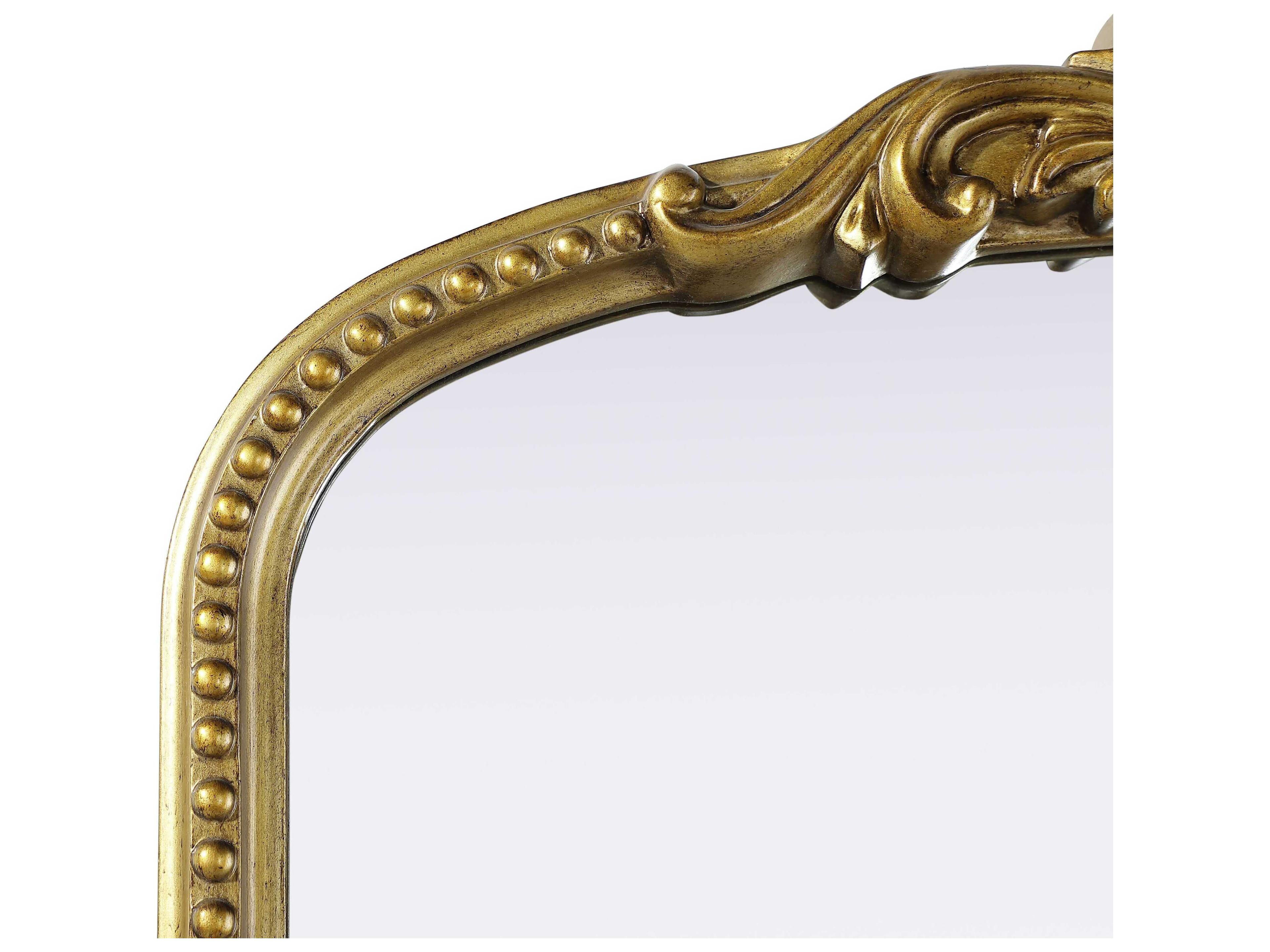 Elegant Lighting Naomi Distressed Antique Brass Wall Mirror